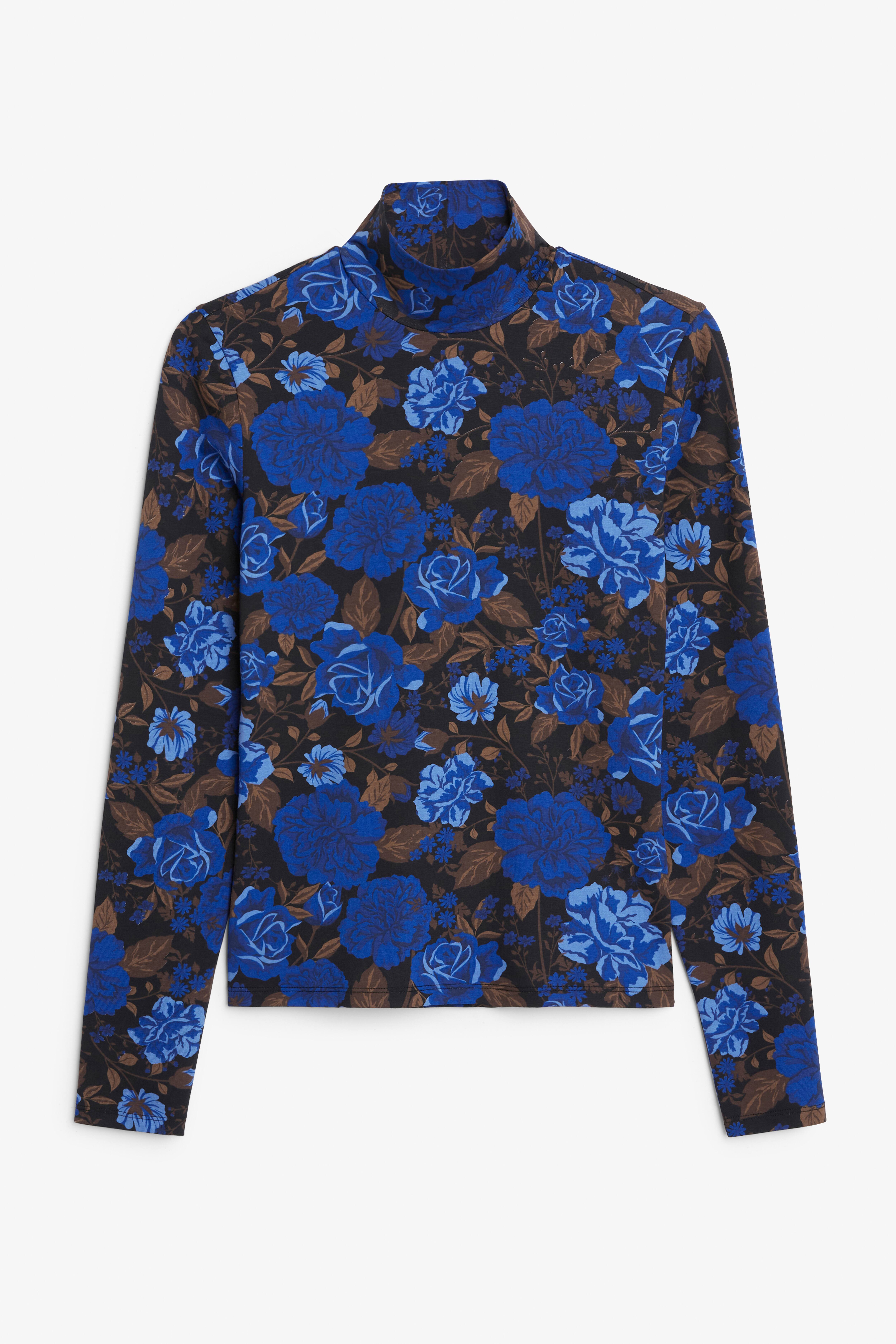 h&m floral turtleneck