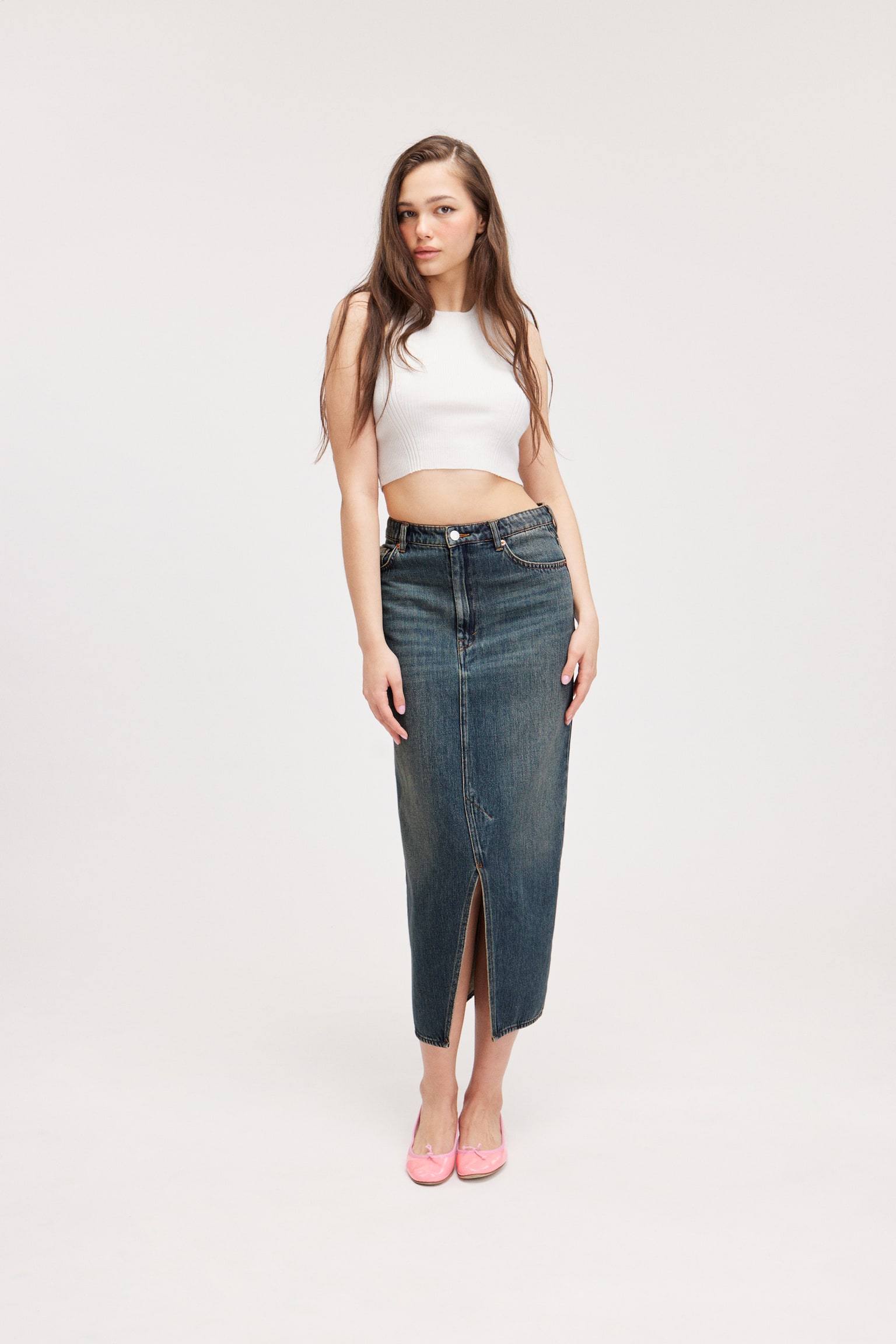 Midi denim skirt - Blue/Black/Mid blue/Classic blue/Grey - 1