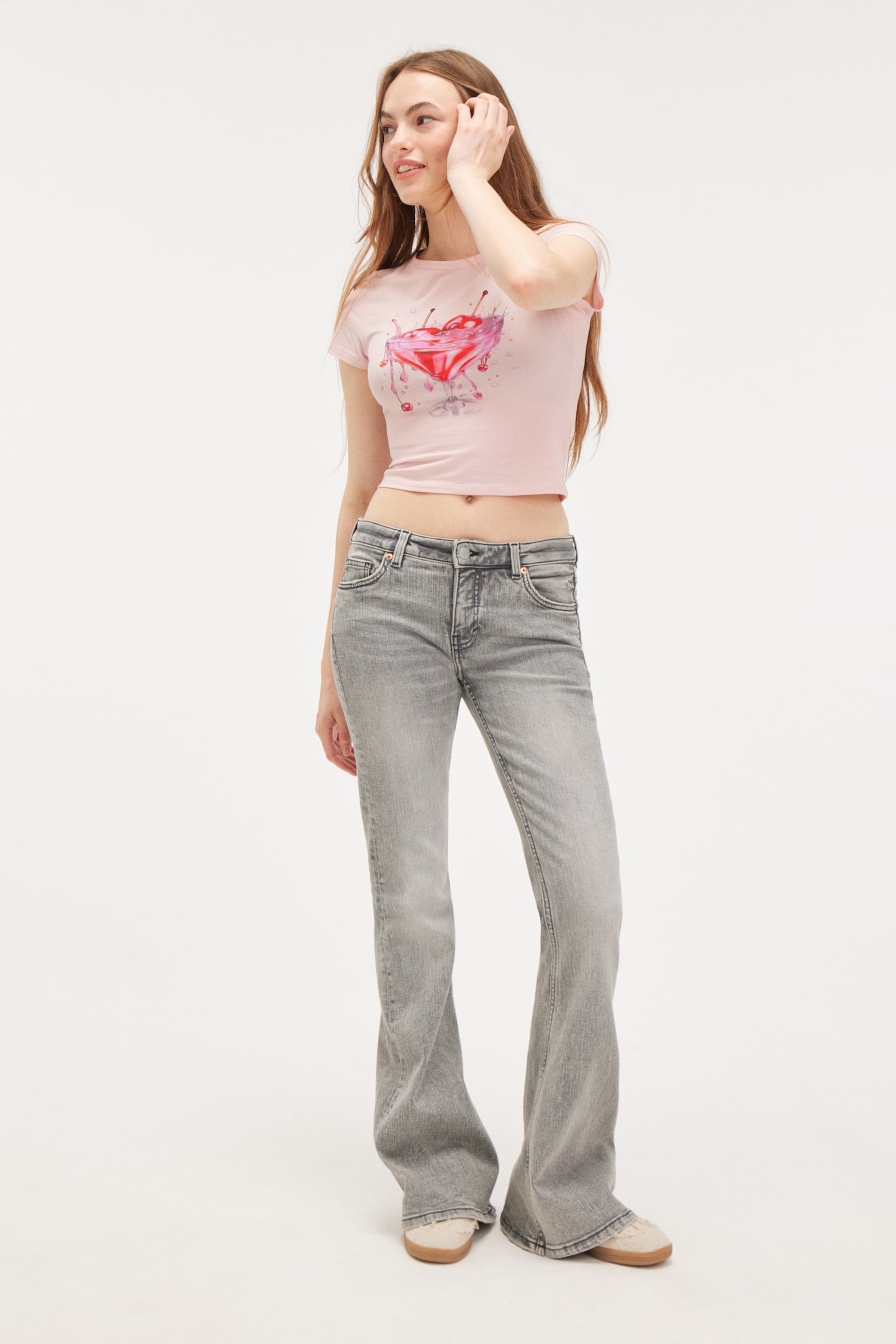 Katsumi Low Waist Flared Jeans - Concrete Grey/Space Blue/Nikki Blue/Ocean Blue/Washed Black - 1