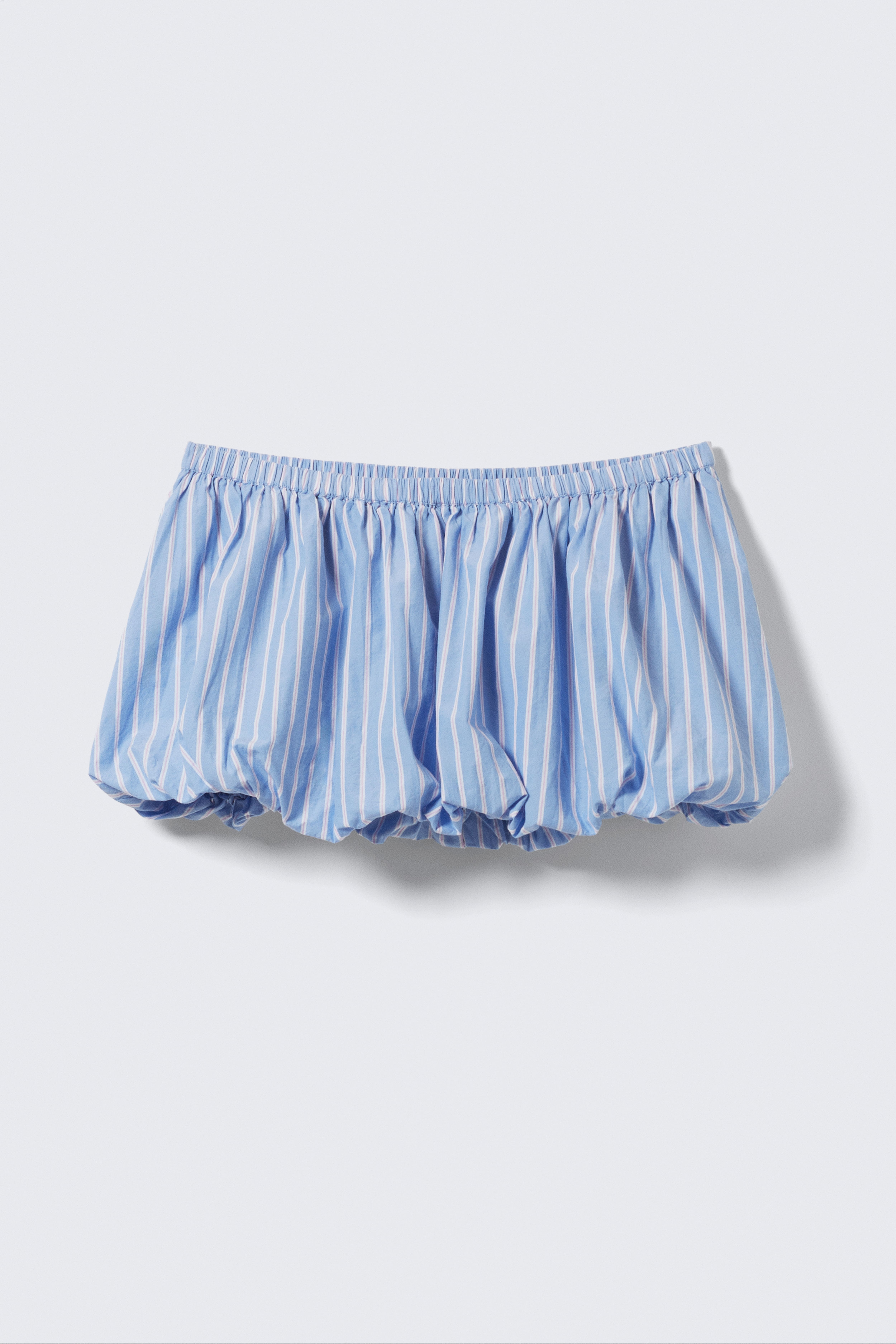 Balloon Mini Cotton Skirt - Ριγέ Μπλε