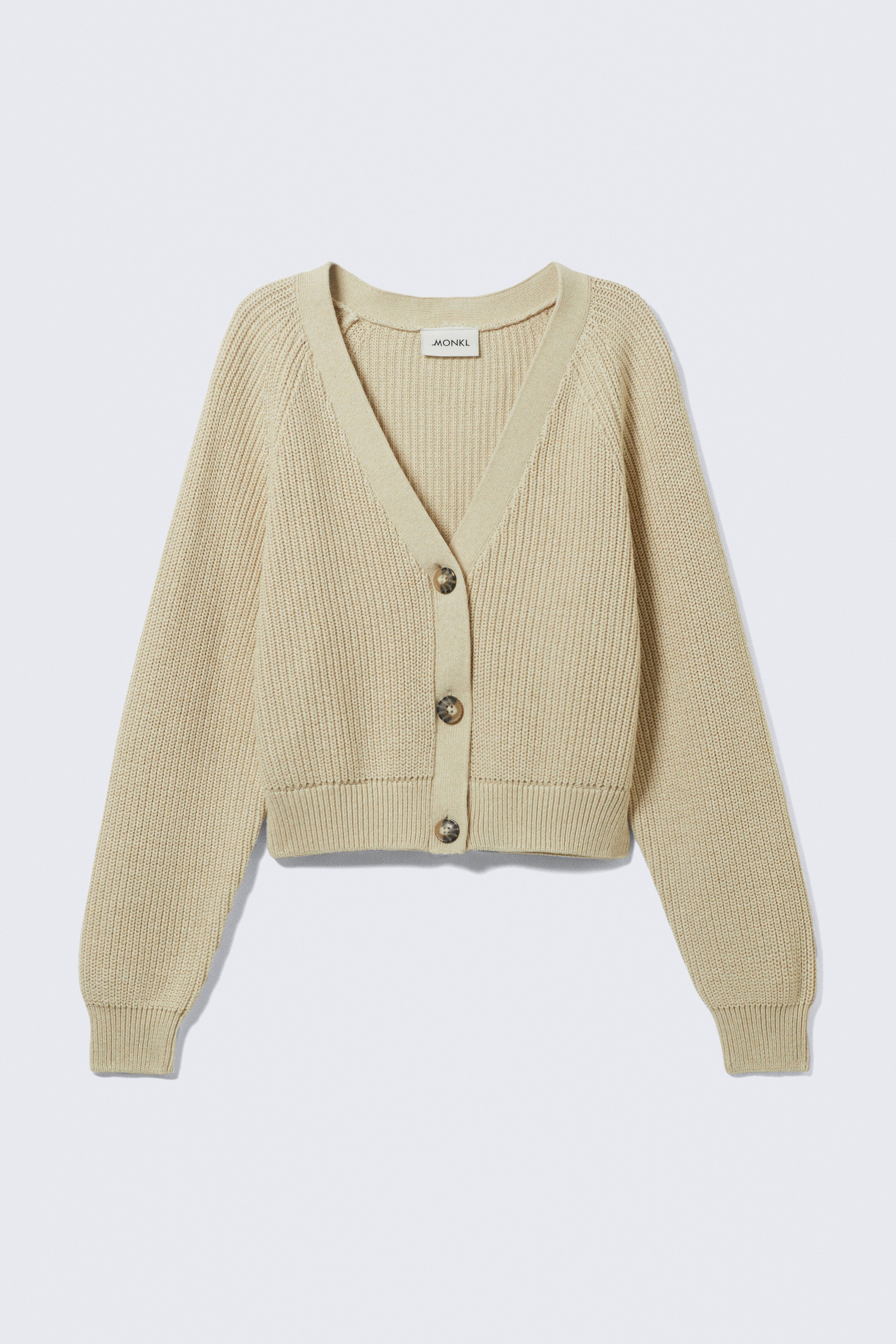 Chunky cropped cardigan - Light blue - Ladies | H\u0026M GB