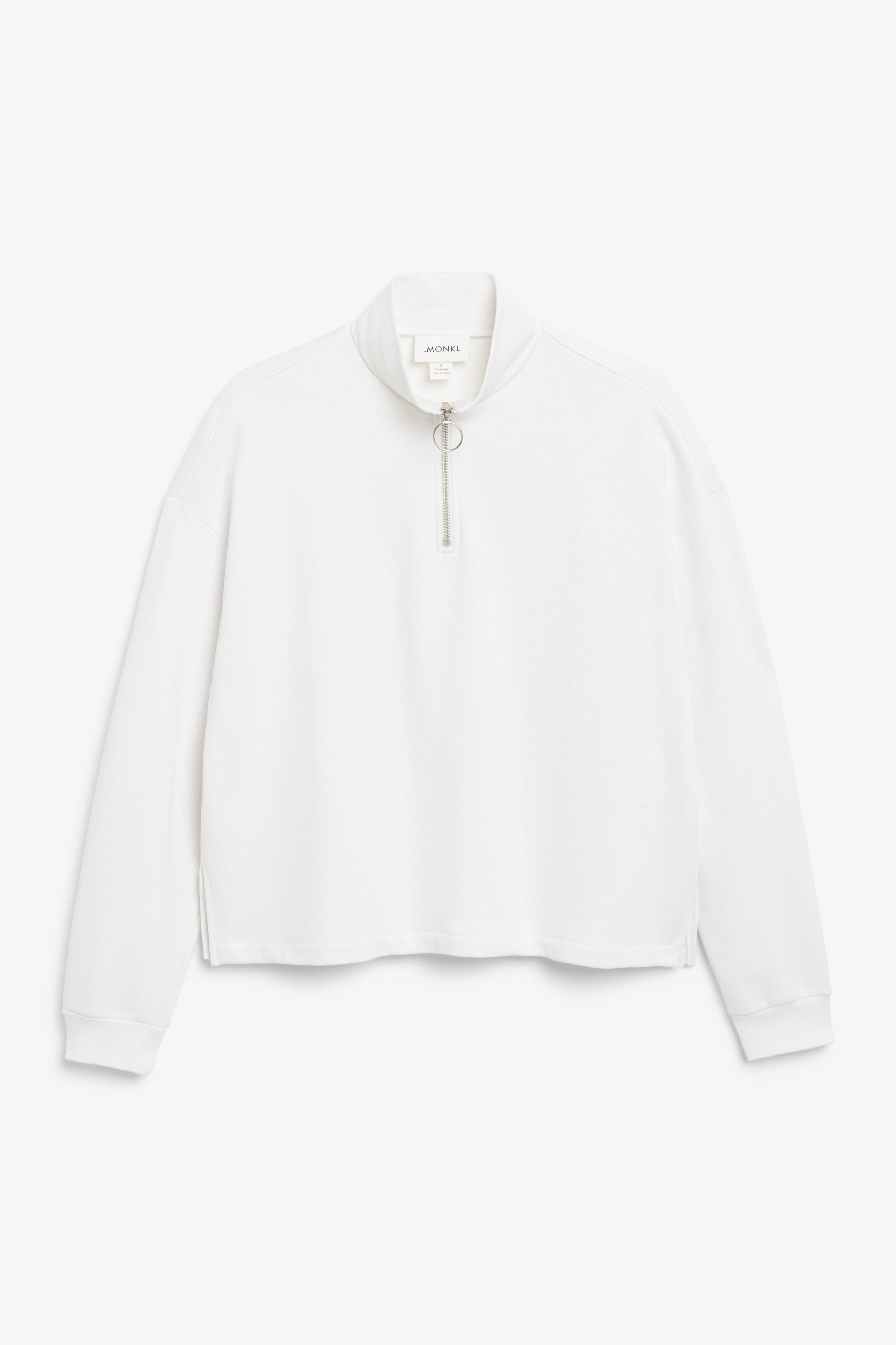 High-neck sweatshirt - White - Ladies | H\u0026M GB