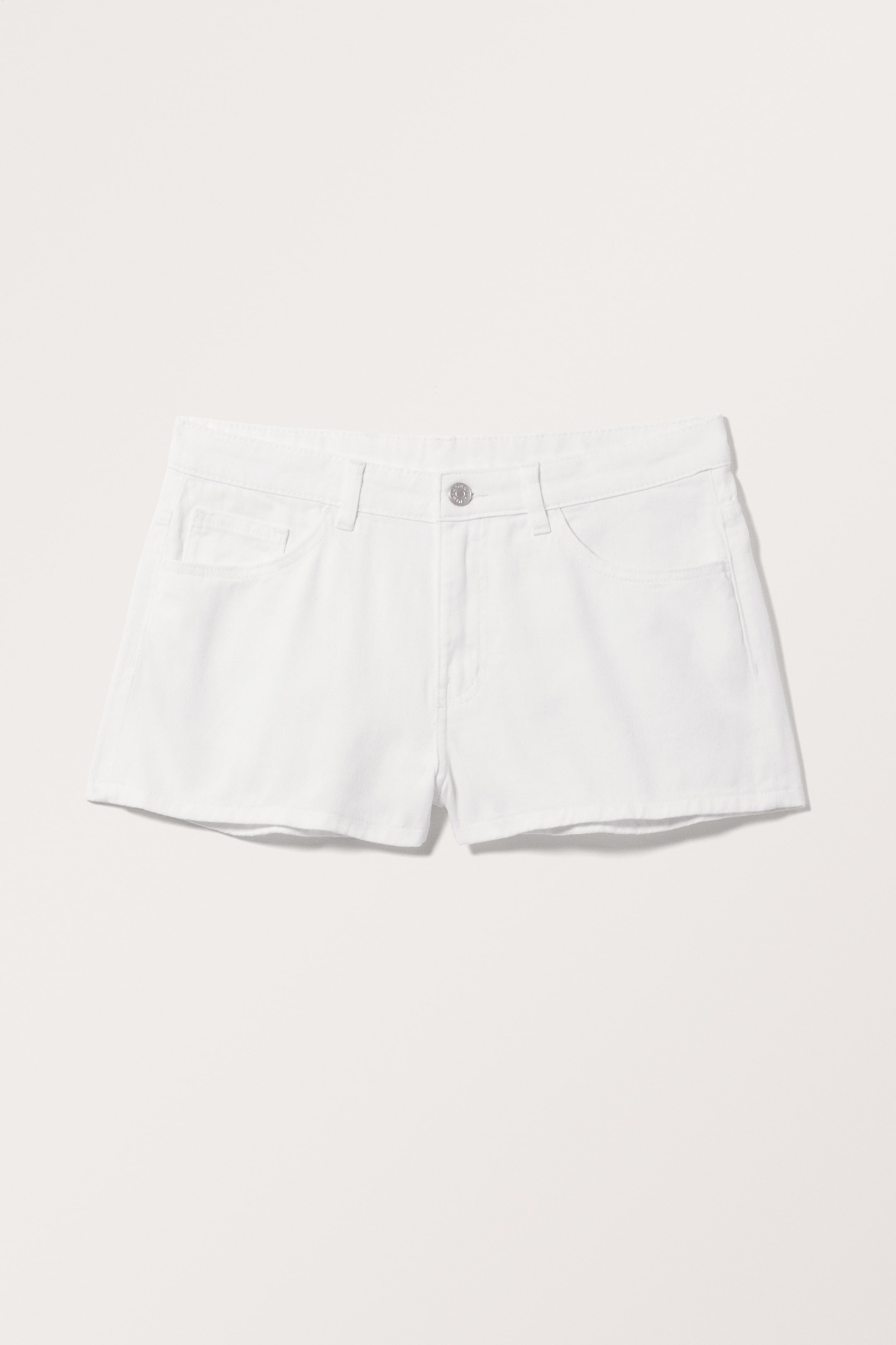 Korta twillshorts - Låg midja - Kort - Vit - DAM | H&M SE 5