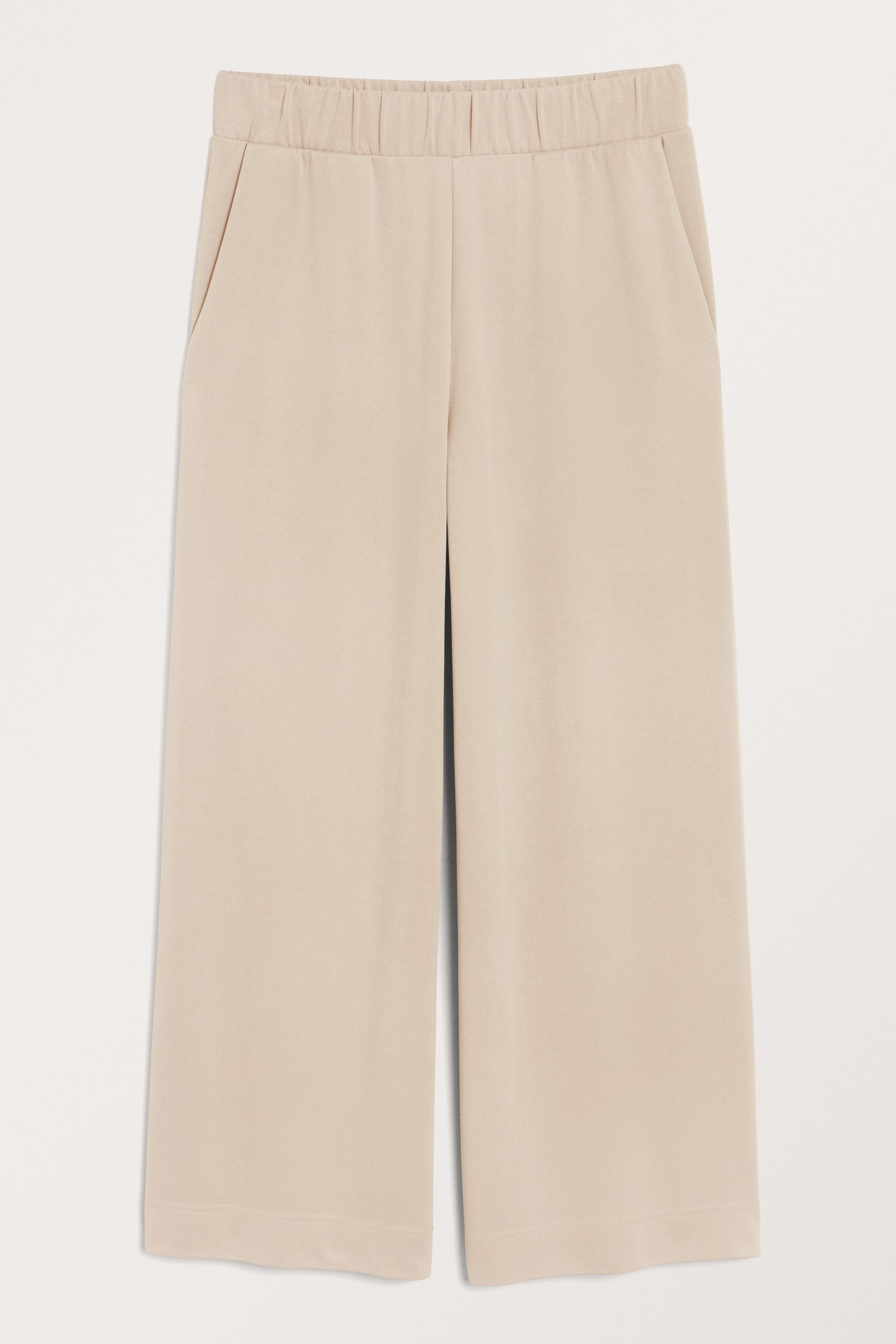 Wide leg super-soft trousers - Beige/Black/Black - 2