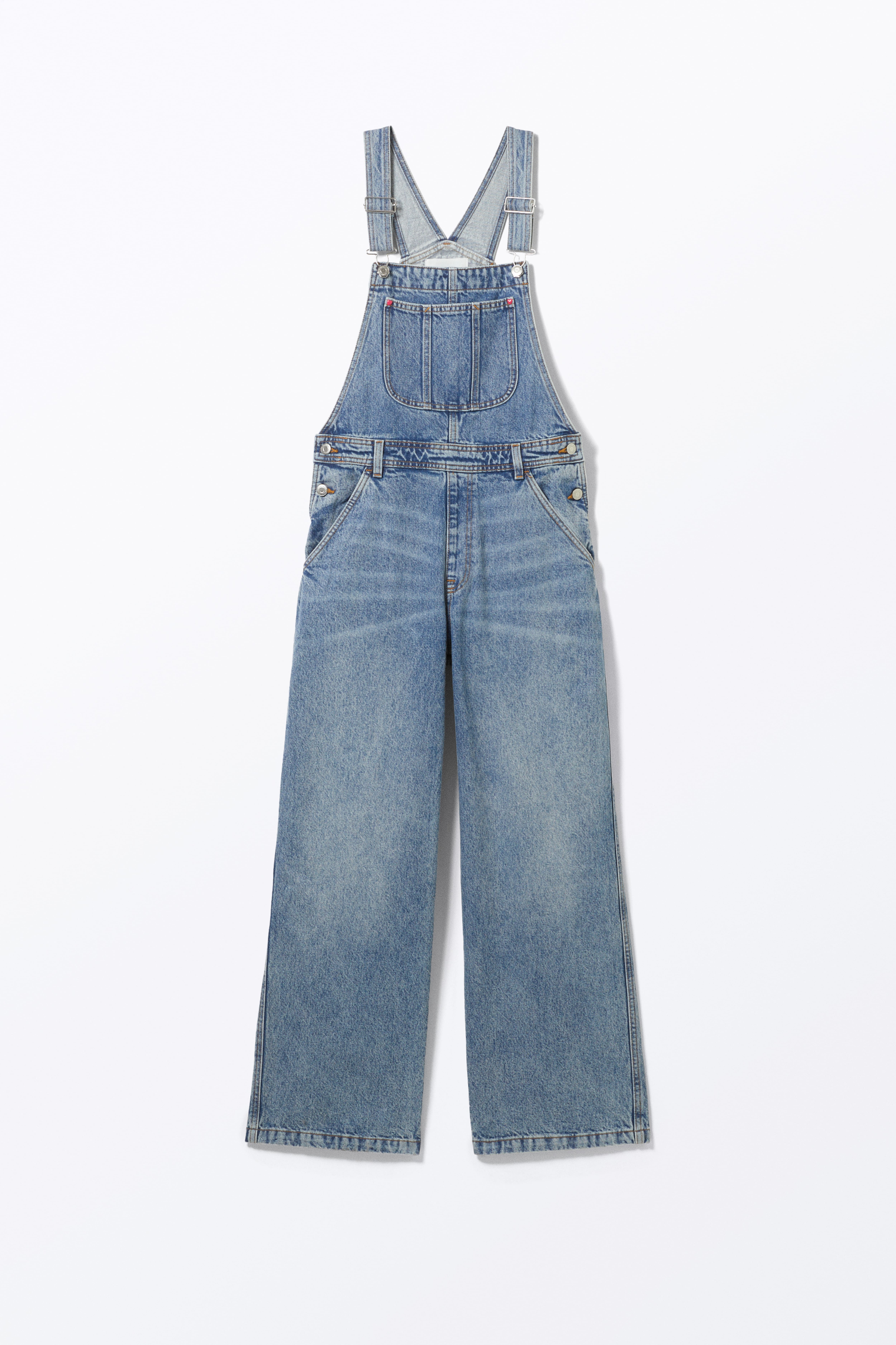 Classic Cotton Denim Dungarees - Fresh Blue - Medium Blue