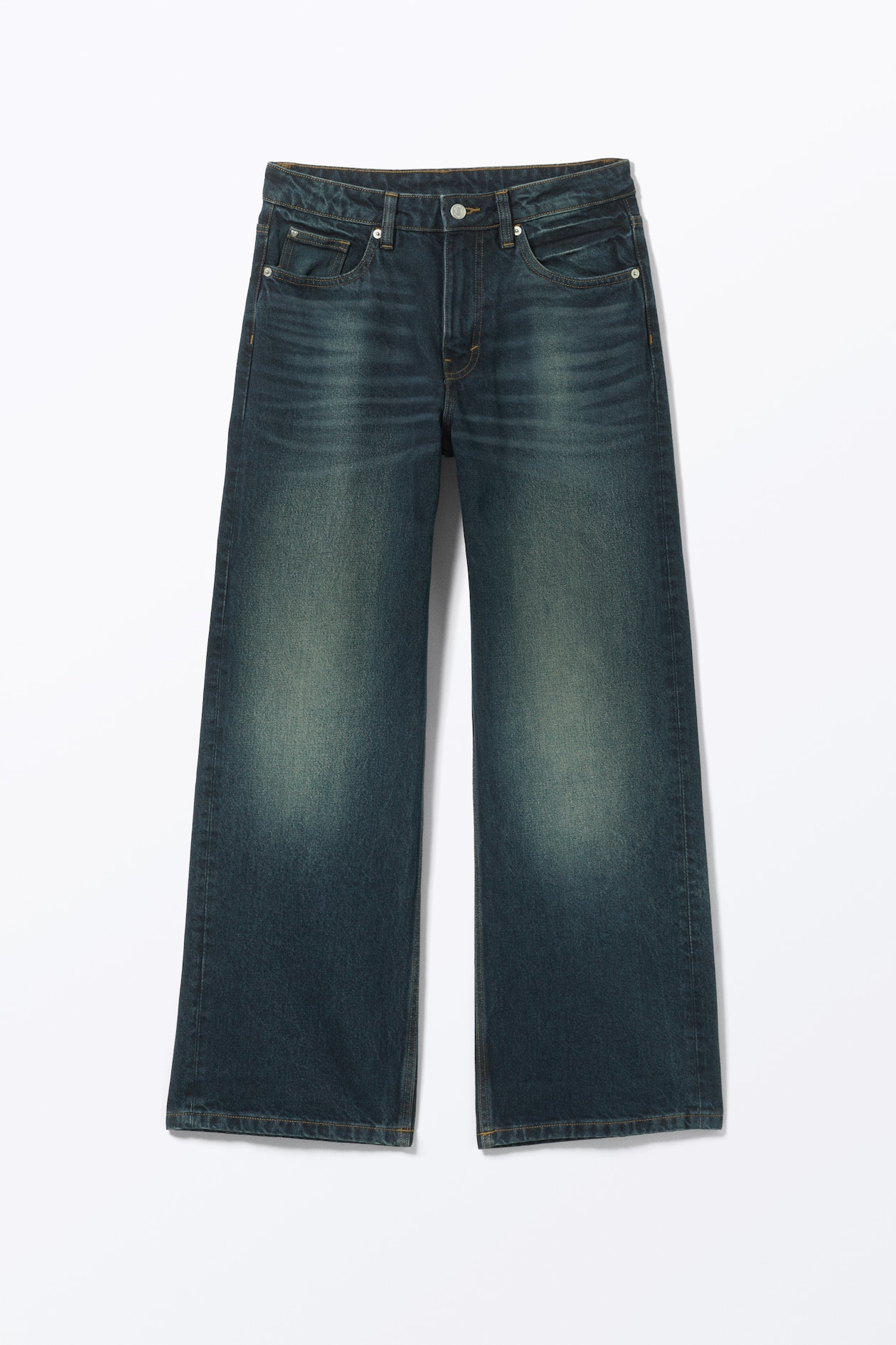 Generisch Jean Baggy Pour Femme - Taille Haute - Avec Fleurs