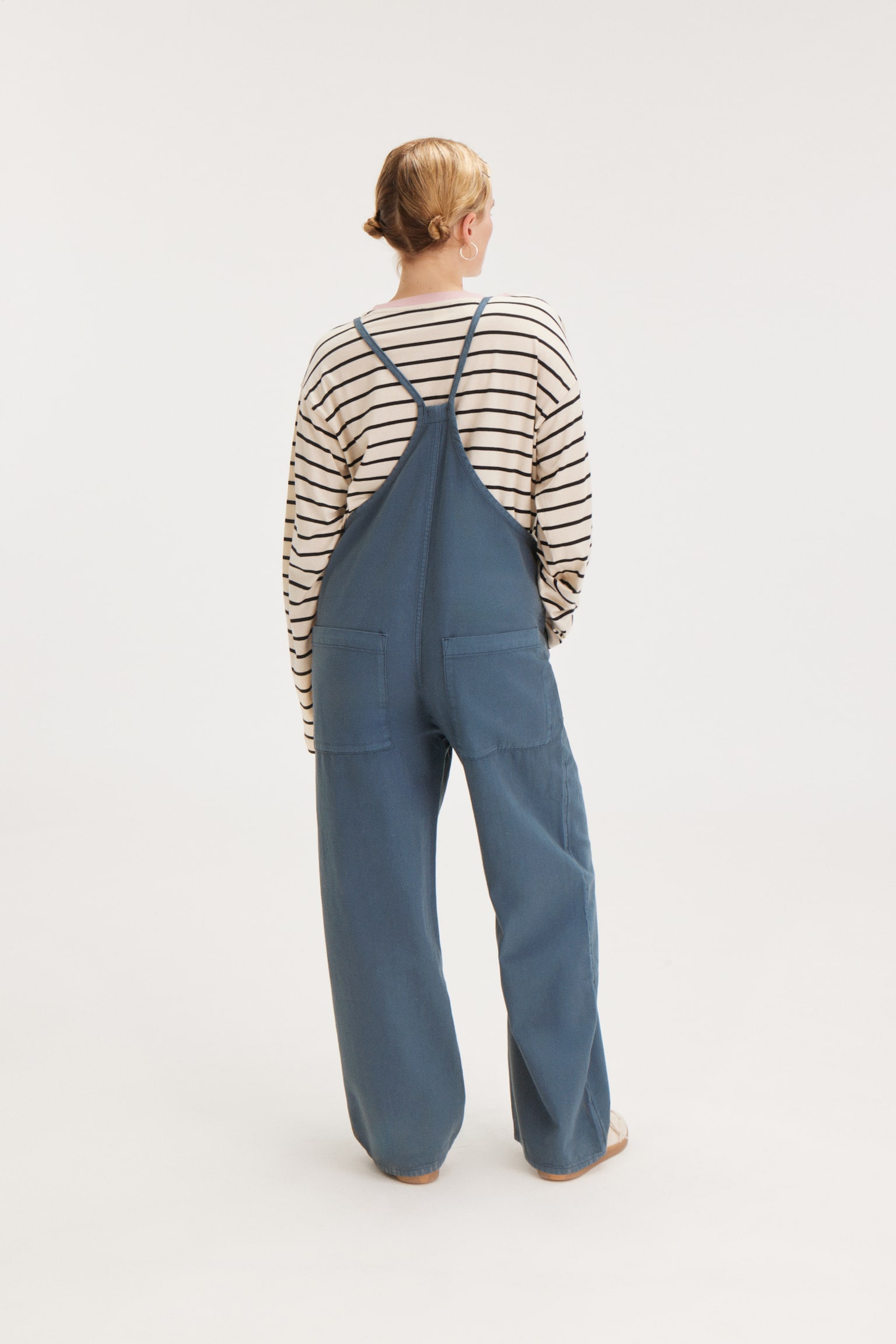 Tie Denim Dungarees - Blue/Black - 3