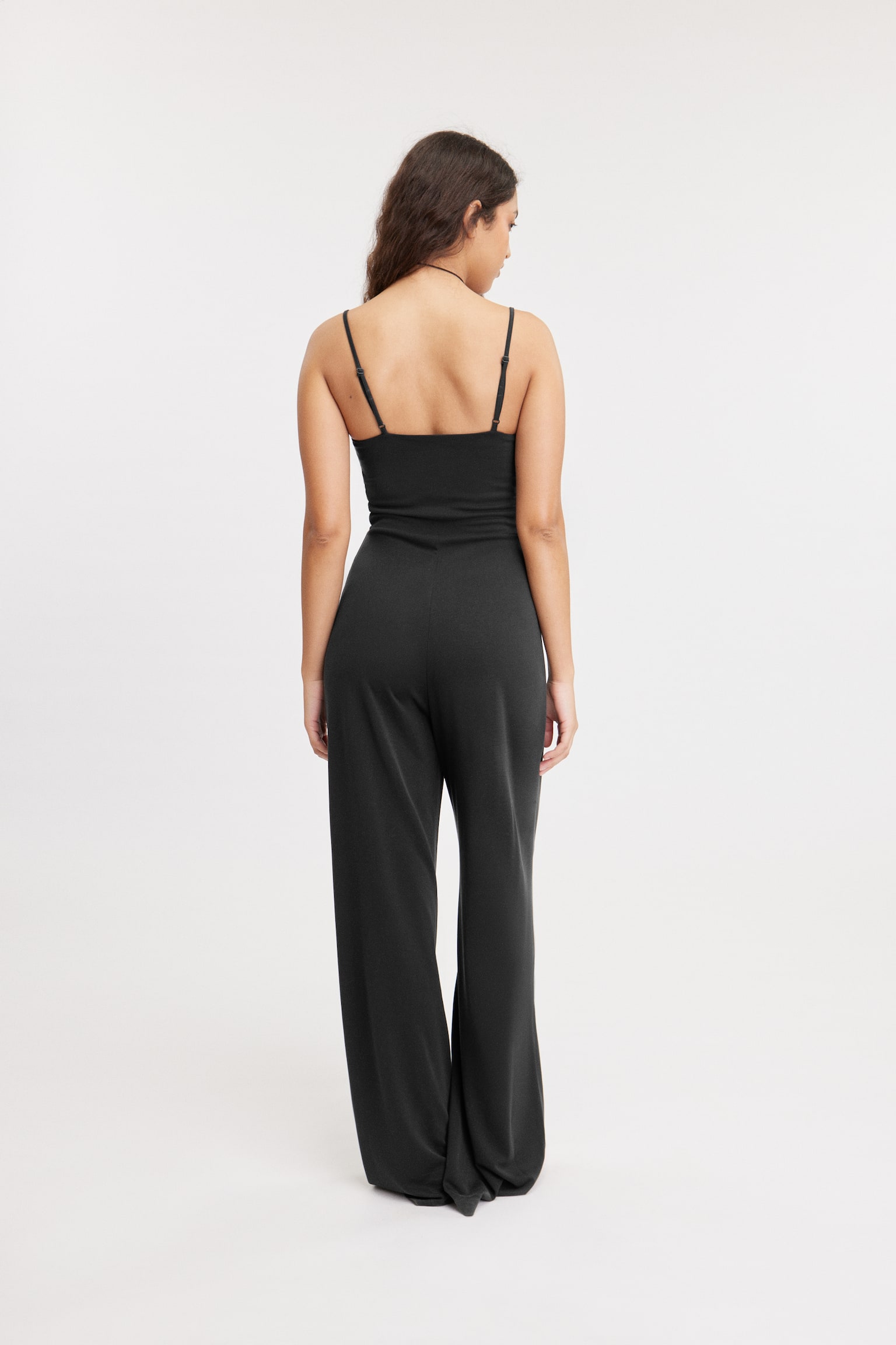 Smooth Sleeveless Jumpsuit - Black/Dark Blue - 5