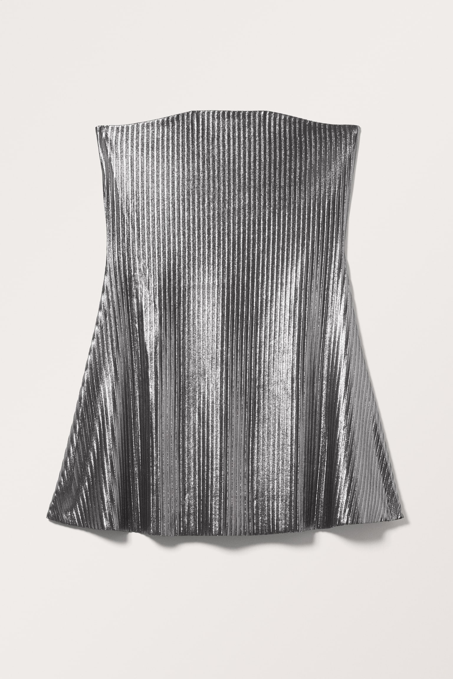 Fitted Mini Metallic Tube Dress - Metallic - 2