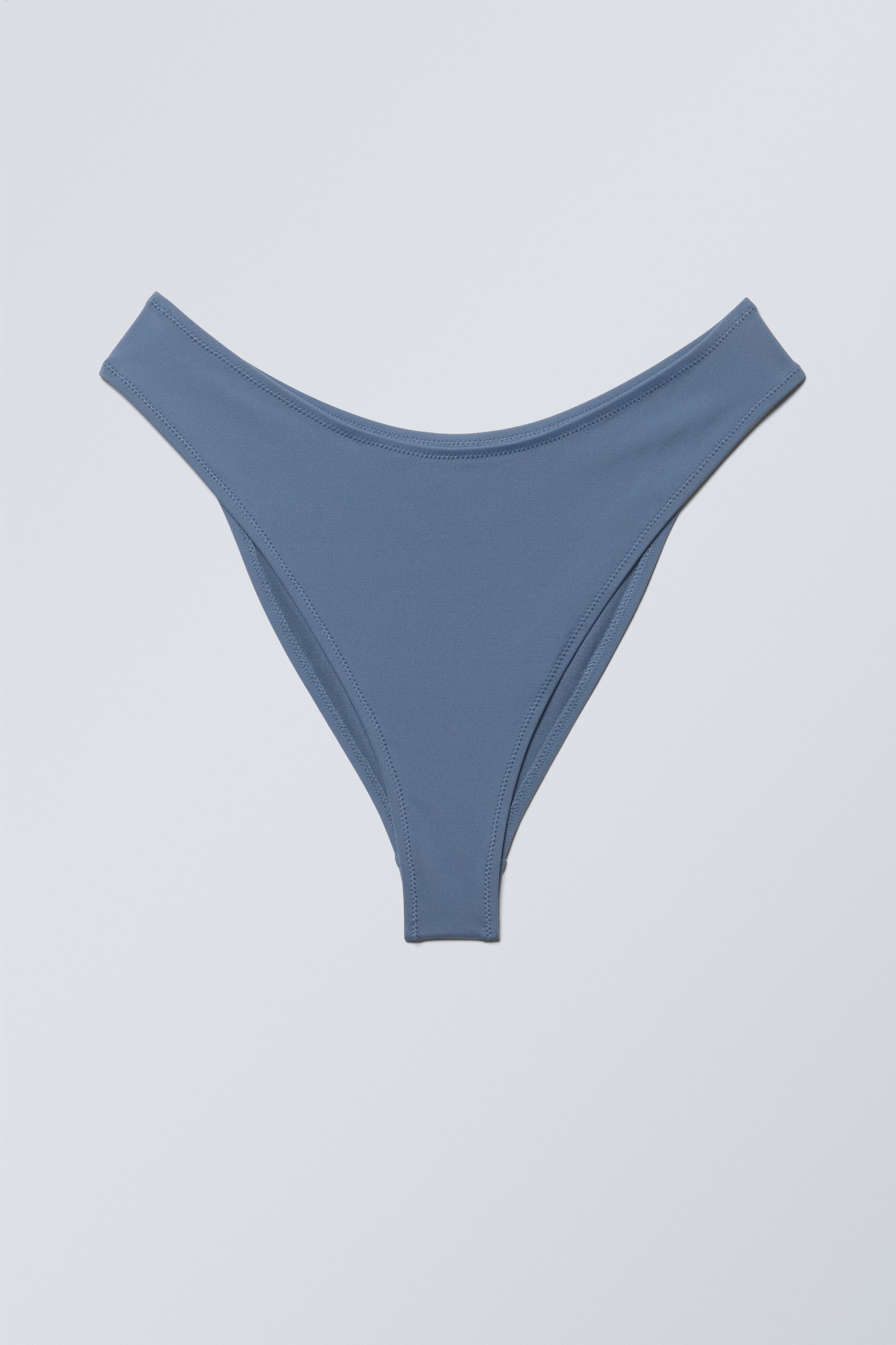 Scoop Bikini Bottoms - Dusty Blue/Dark Maroon - 2