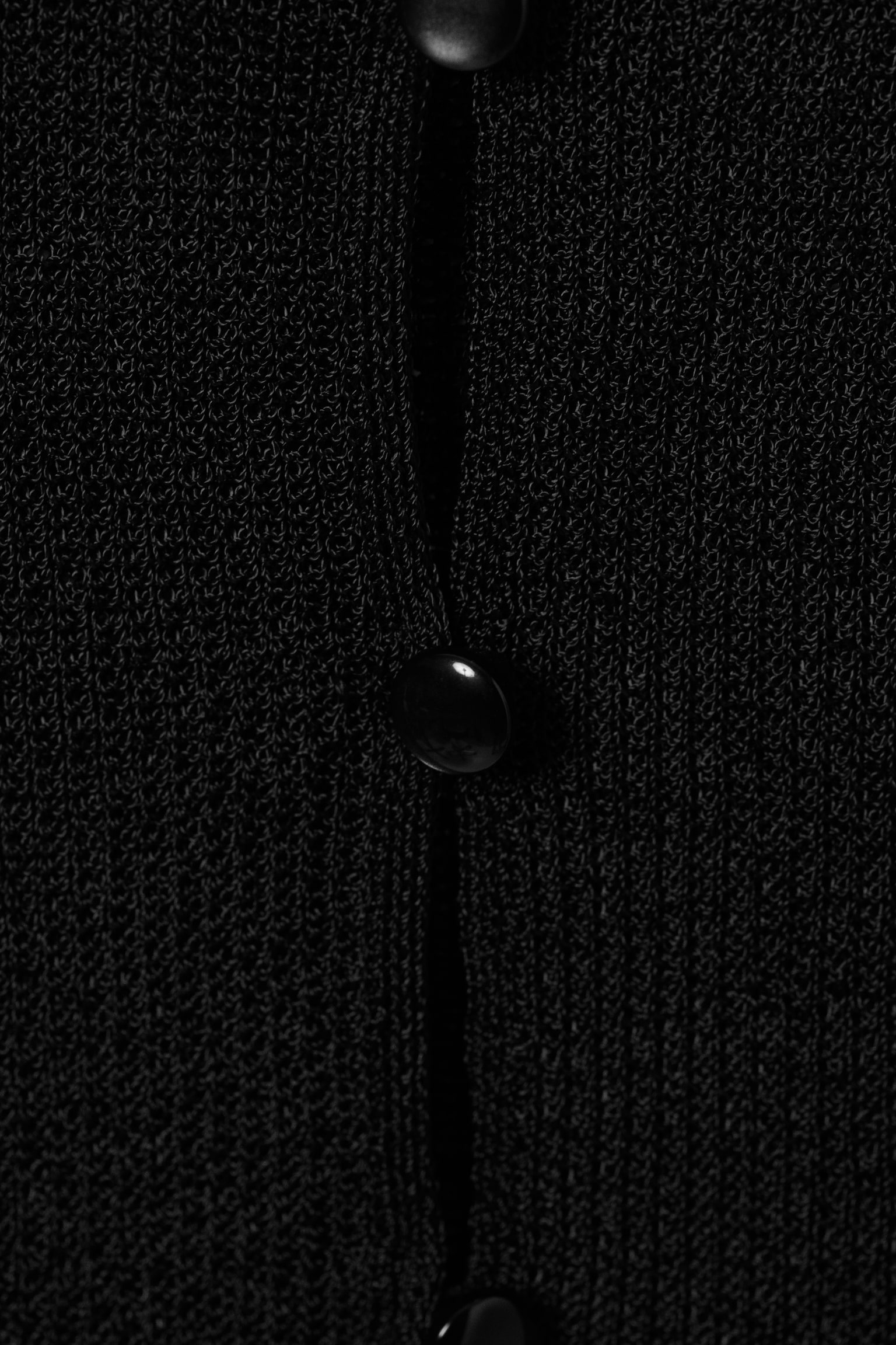 Cardigan a bottoni in misto lana - Nero - 3