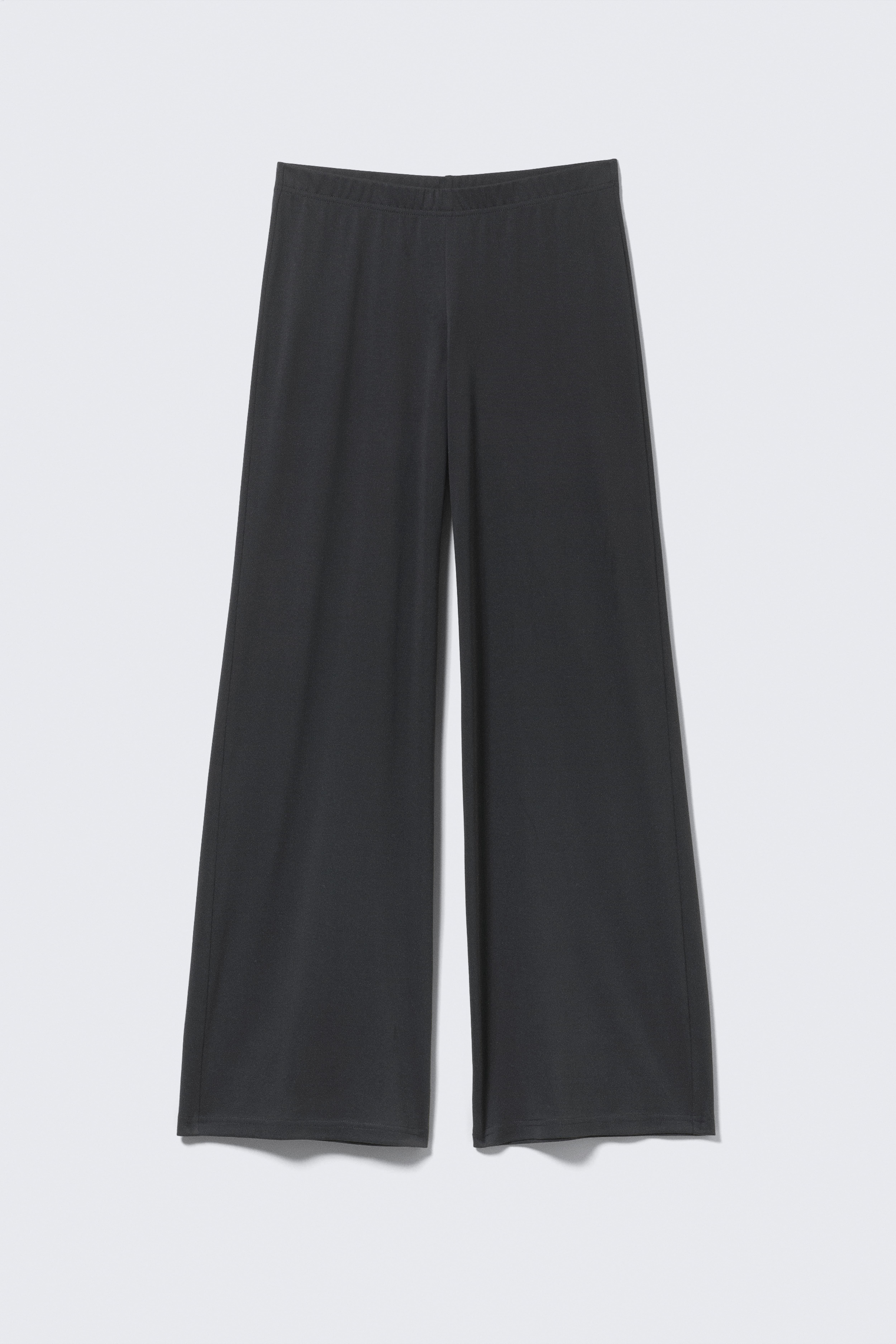 Pantaloni Soft Low Rise Loose Wide Leg - Nero lavato/Talpa lavato