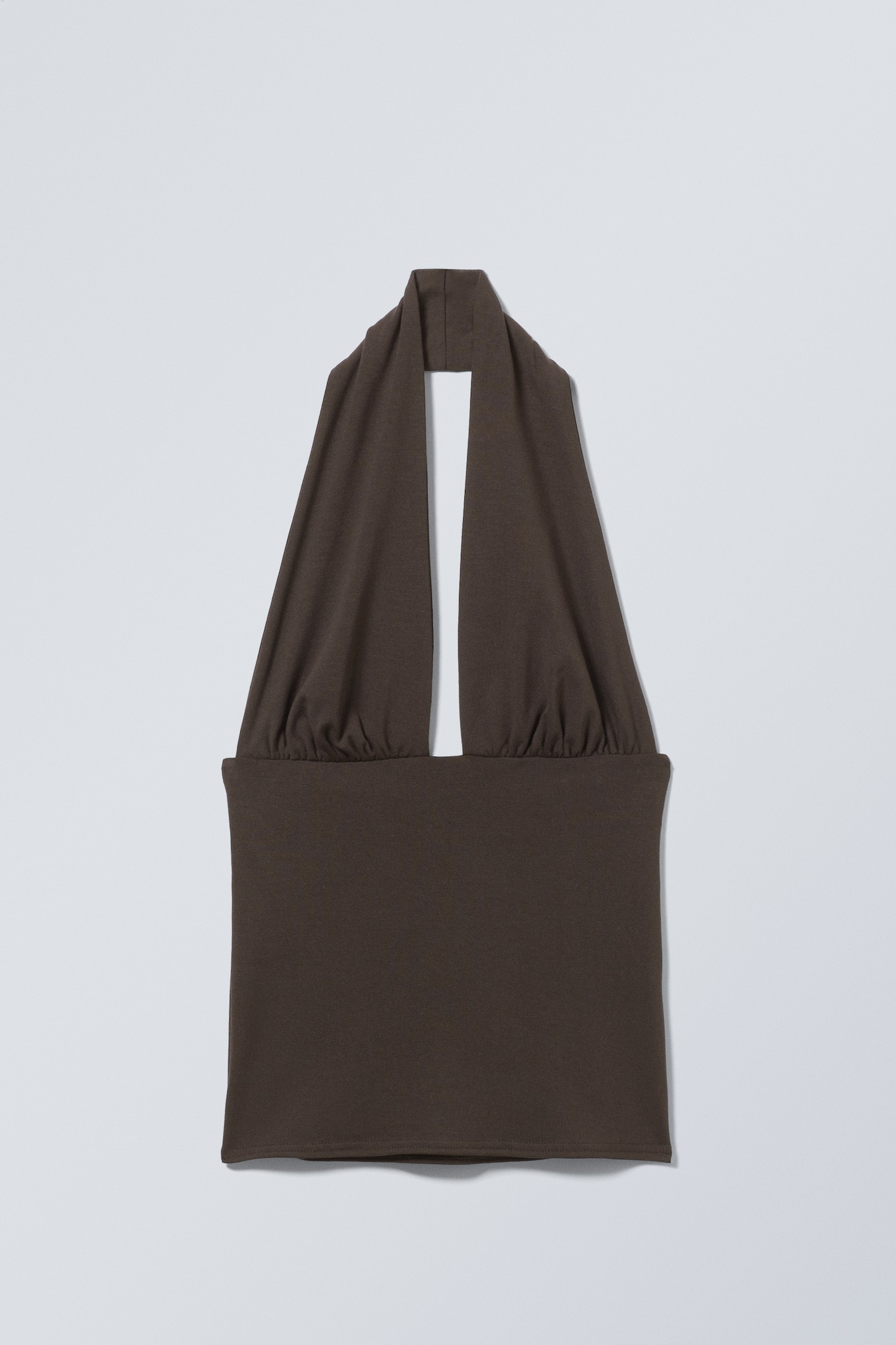 Deep Halterneck Top - Dark brown - 2