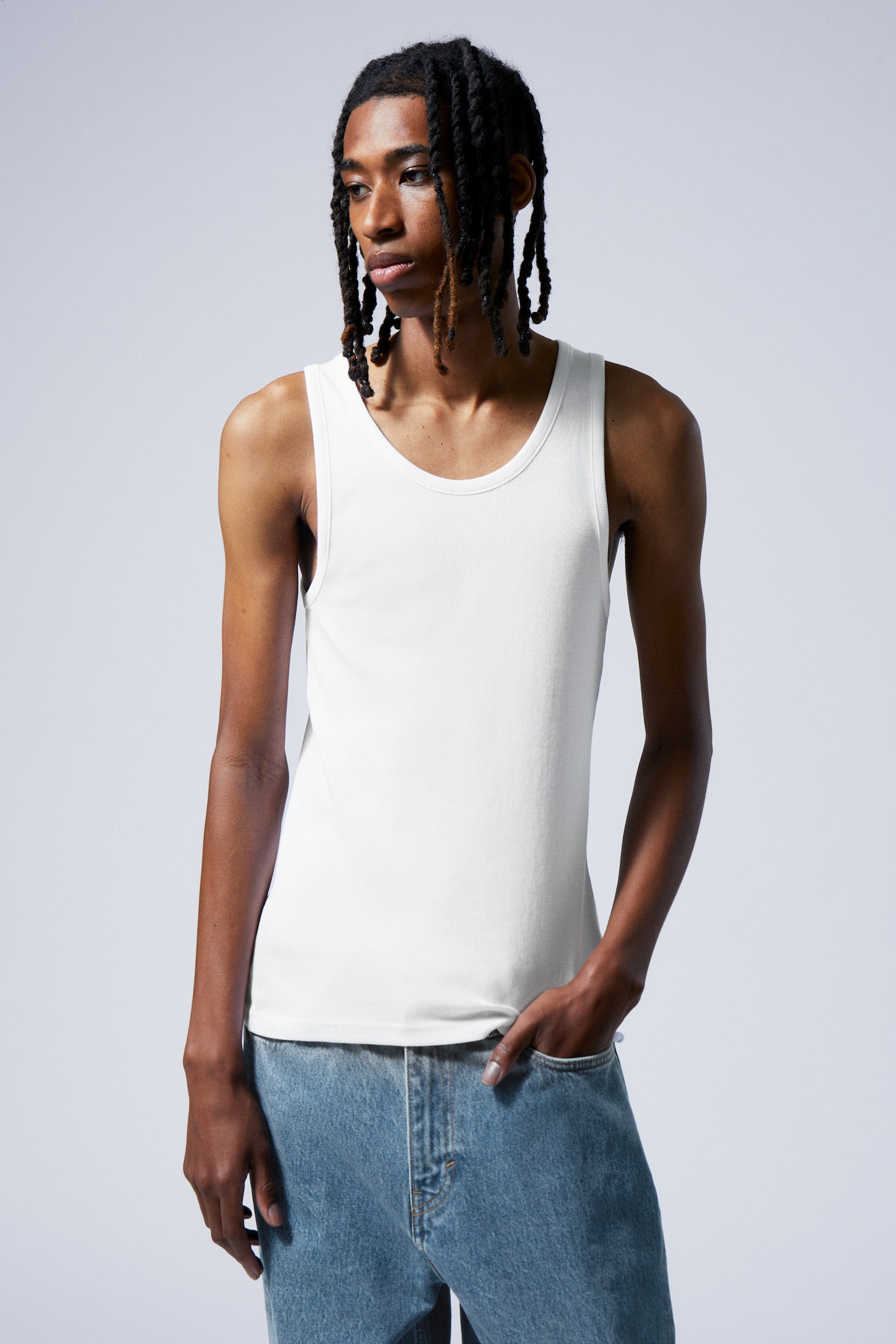 Standard Tank Top - White/Black/Dark Grey - 5