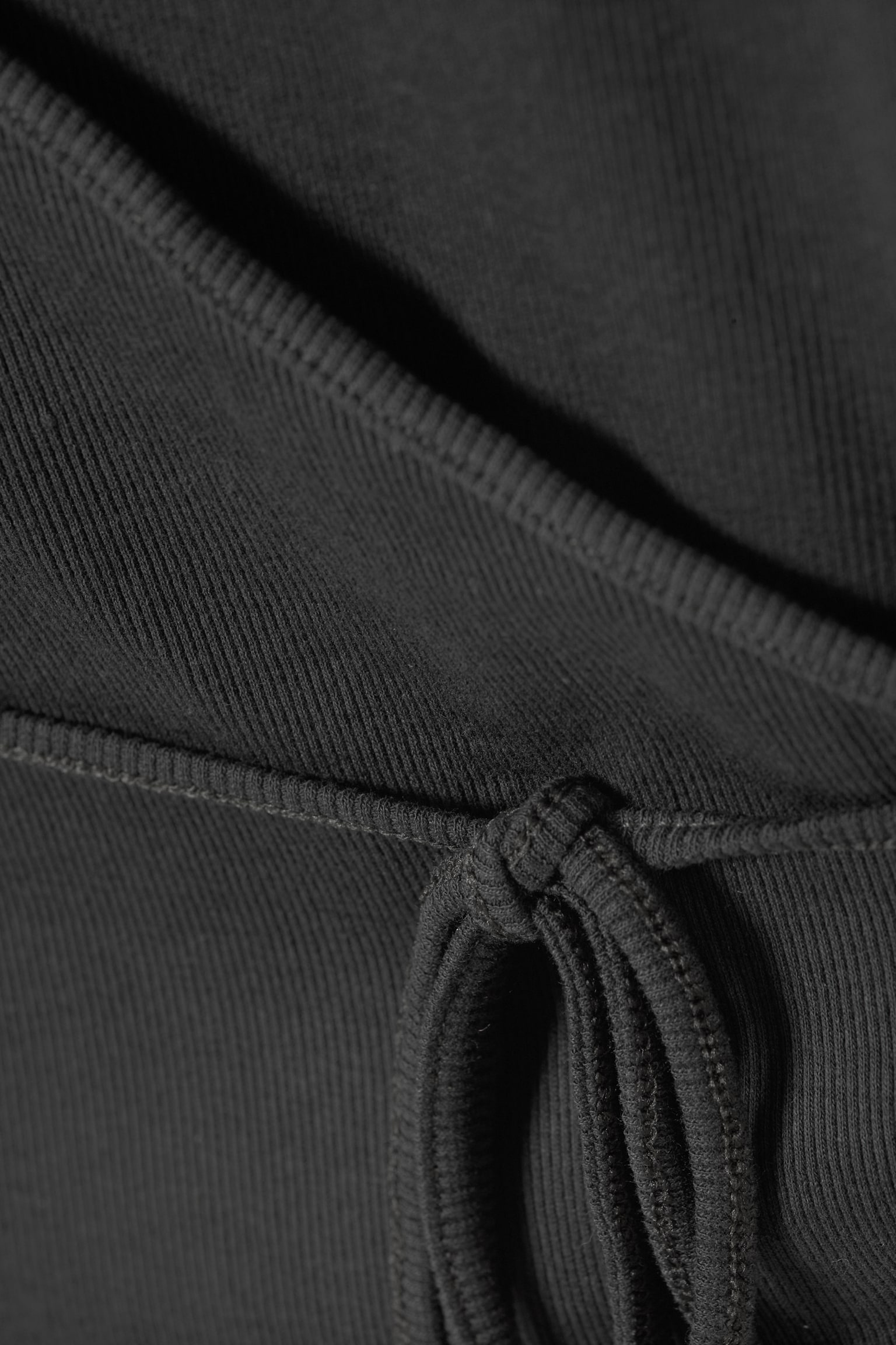 Zavinovací top s halter výstřihem - Tmavě šedá/Šedý melír - 4