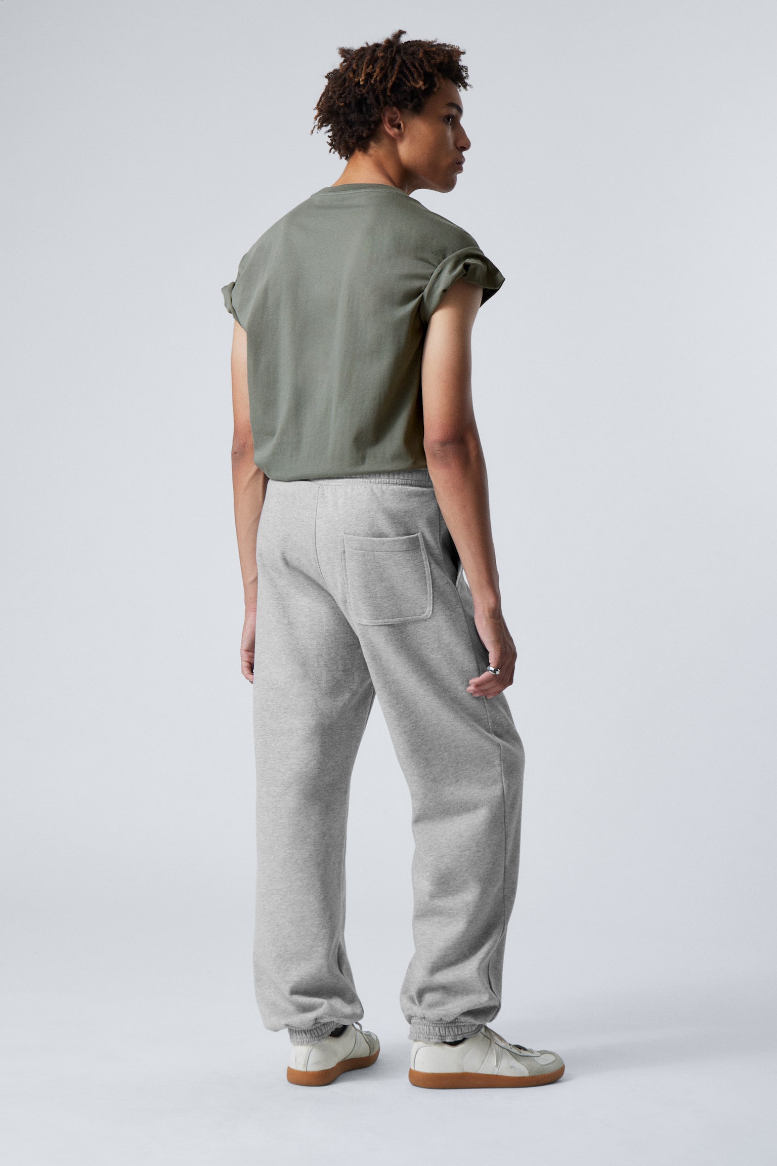 Relaxed Heavyweight Sweatpants - Light Grey/Black - 4