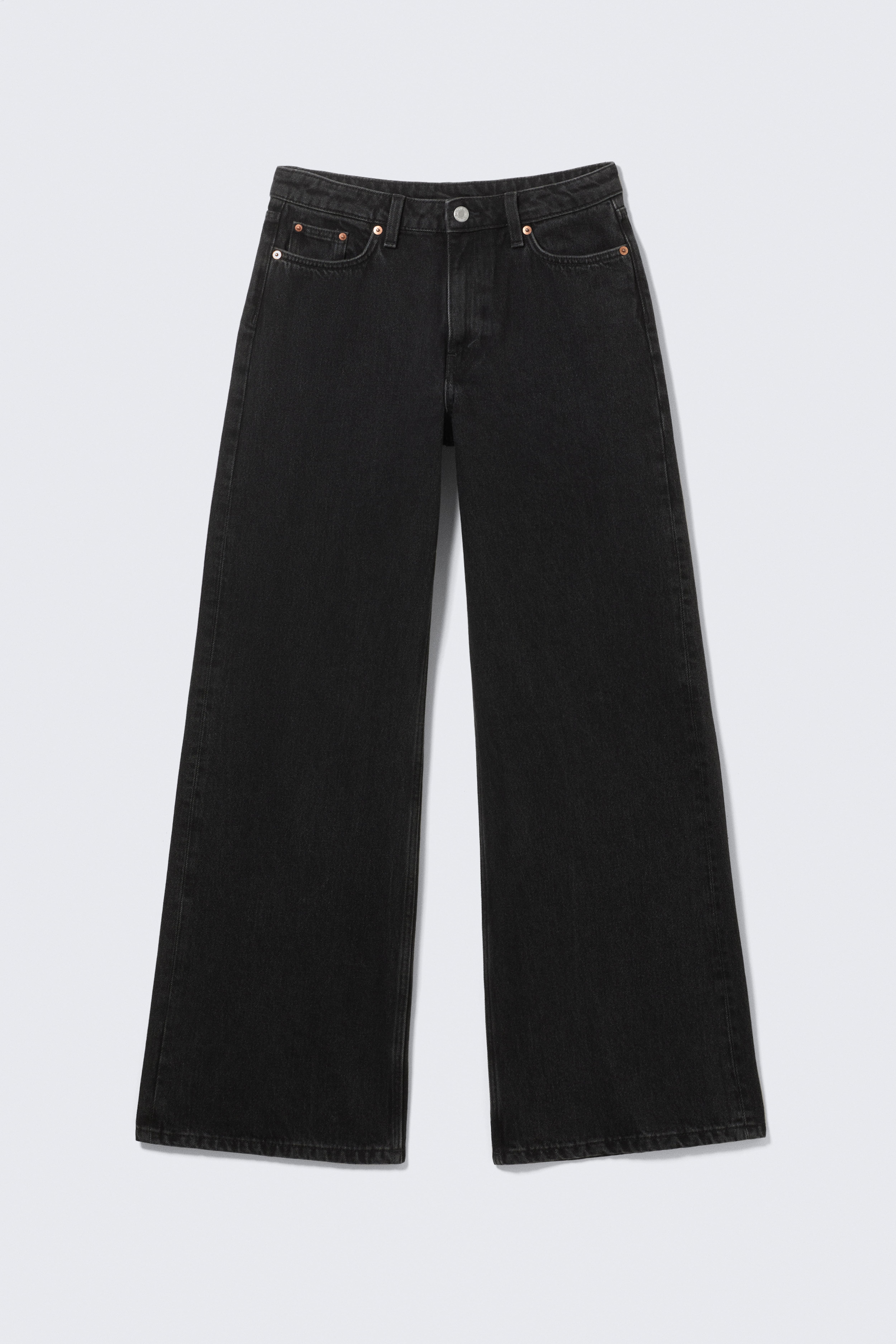 Paz Mid Waist Loose Wide Leg Jeans - Tuned Black - Schwarz/Paloma Black - Schwarz/Perseus Blue - Mittelblau/Blue Horses - Mittelblau