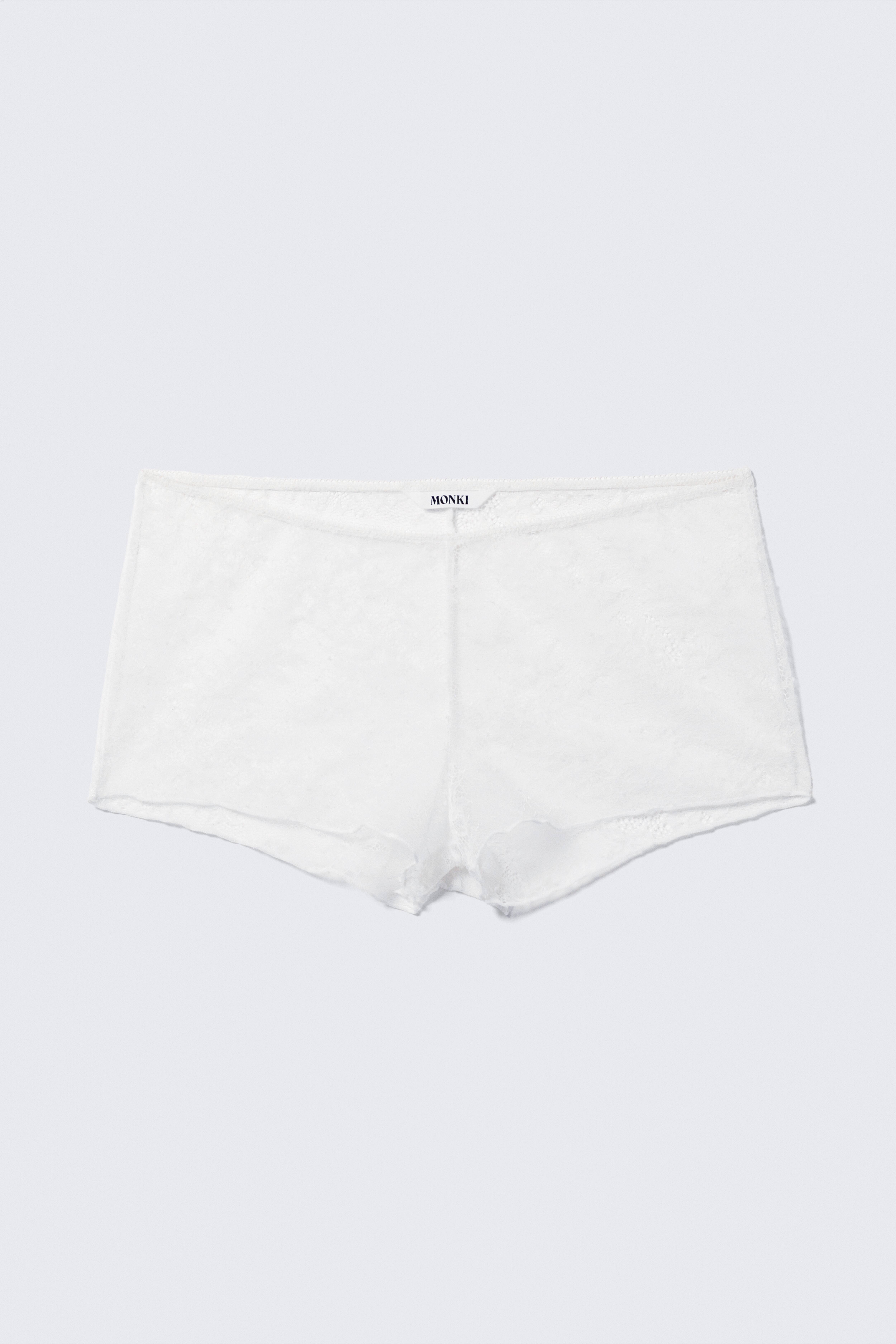 Pyjamasboxershorts i spets - Vit