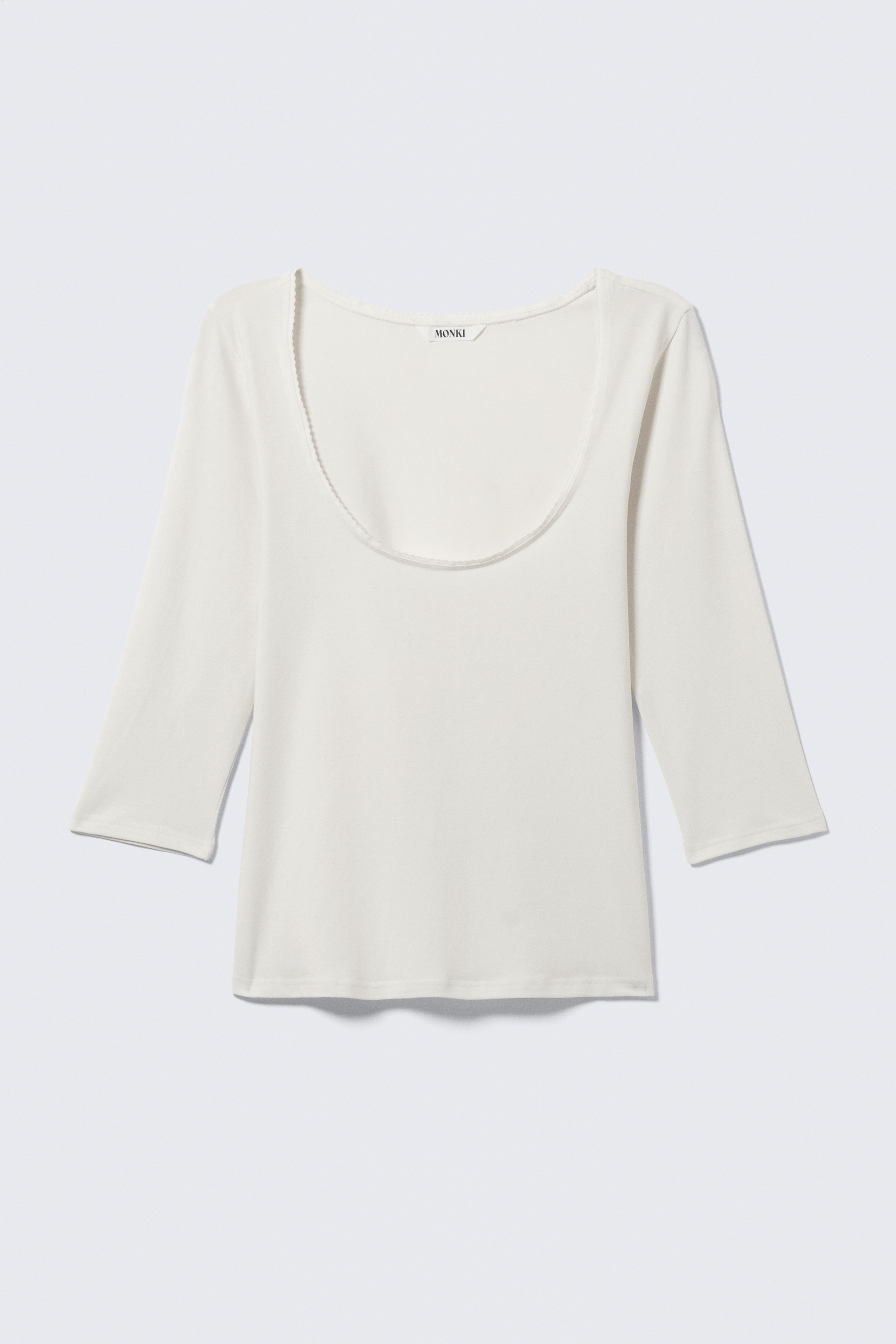 Top a maniche tre quarti - Bianco sporco/Marrone scuro/Grey Melange/Lilla chiaro