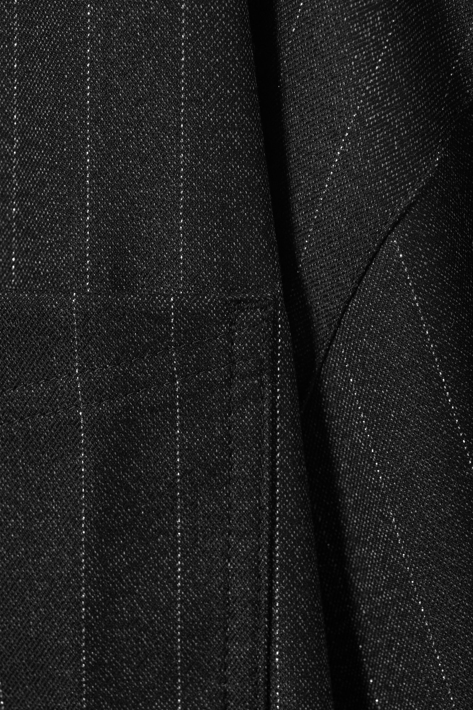 Oversize-Hemd mit Knopfleiste - Dunkelgrau - Metallic-Streifen - 4