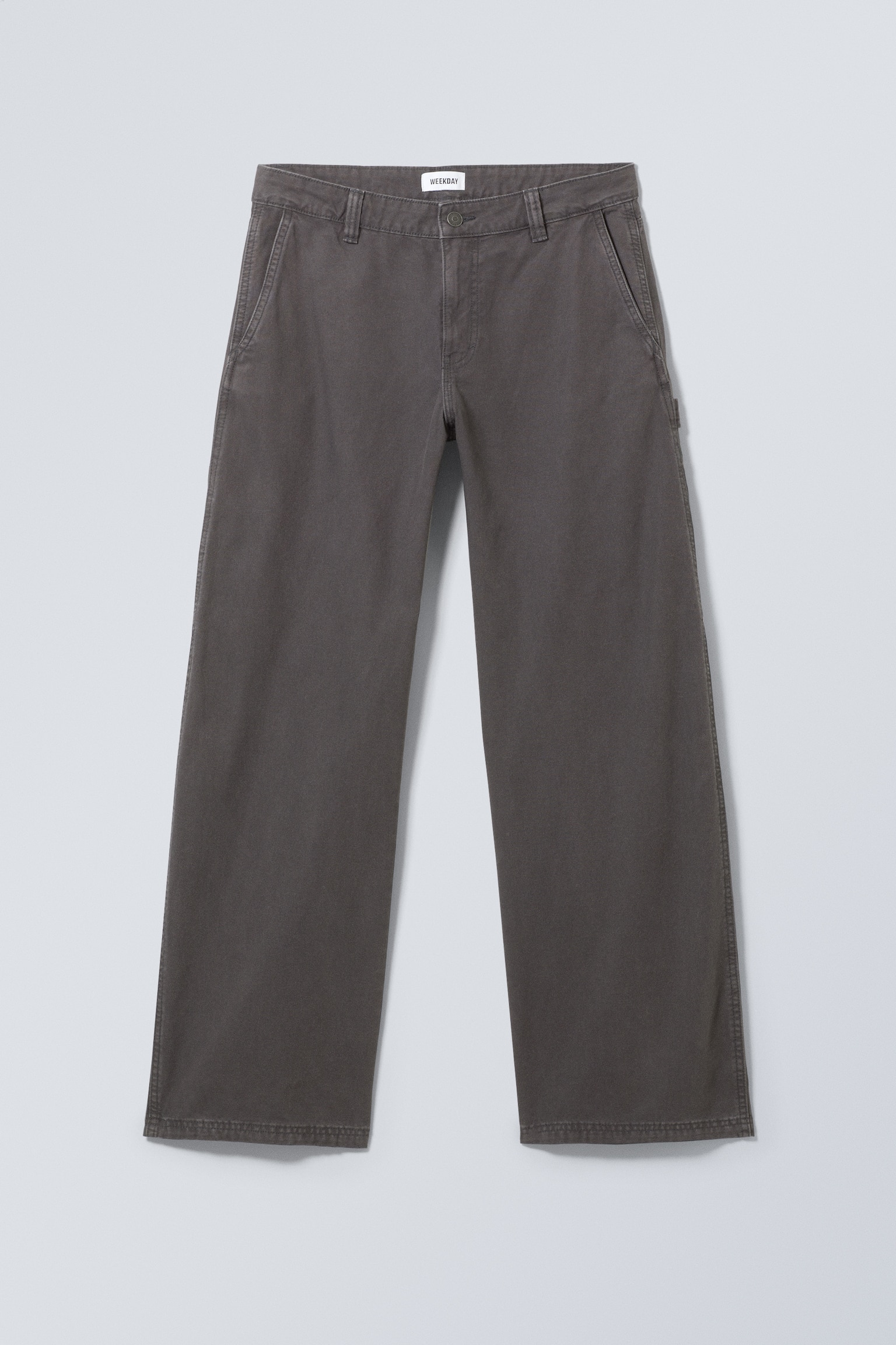 Loose Carpenter Canvas Trousers - Dark Grey/Dusty Mole - 2