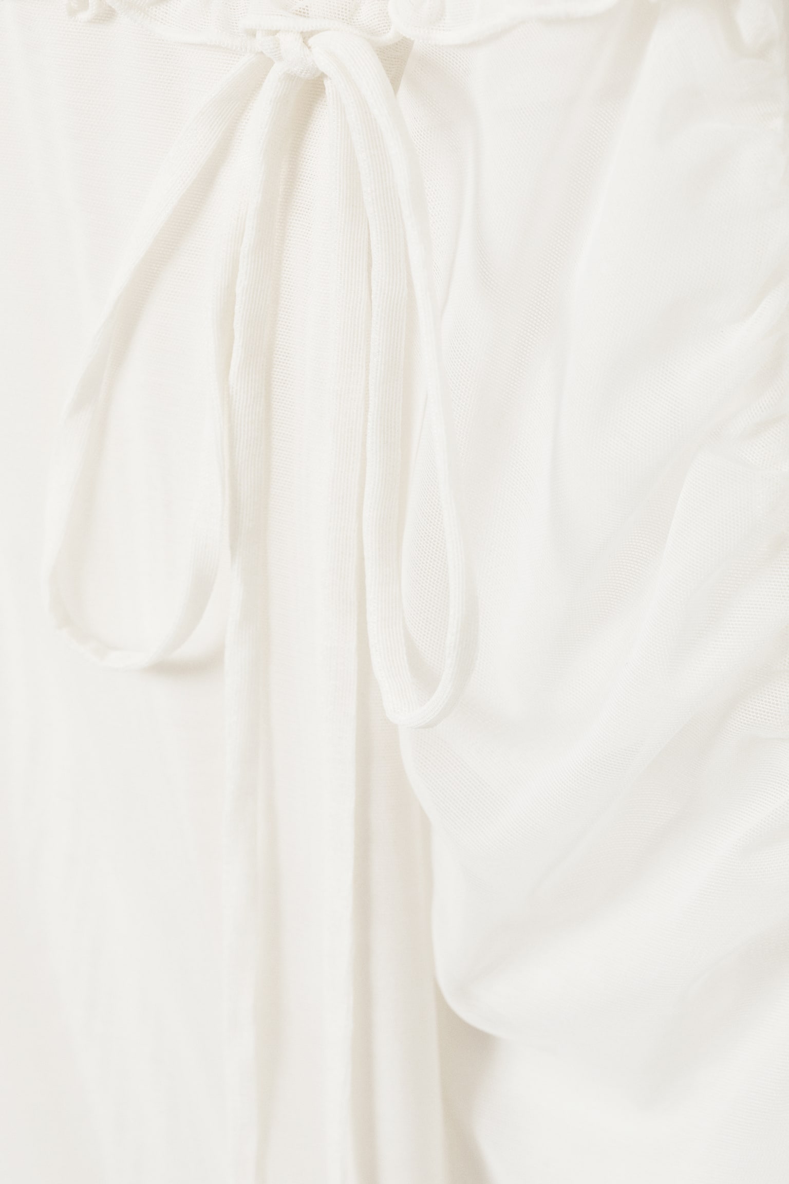 Aszimmetrikus, váll nélküli, háromnegyedes ujjú felső - Fehér/Khaki zöld - 4