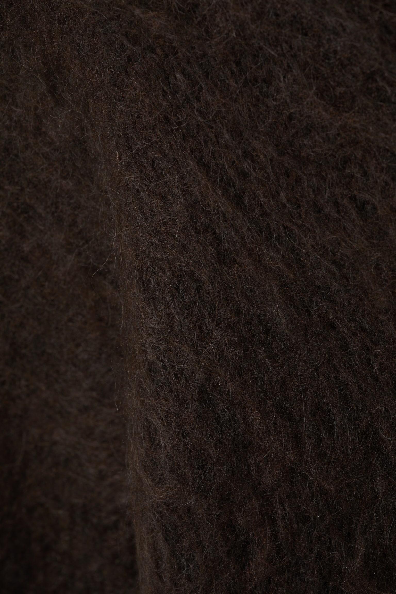 Flauschiger Strickpullover mit lockerer Passform - Dunkelbraun/Blau gestreift/Staubgelb & Braun gestreift/Beige/Grau/Fairisle in Weiß/Dunkelbeige - 4