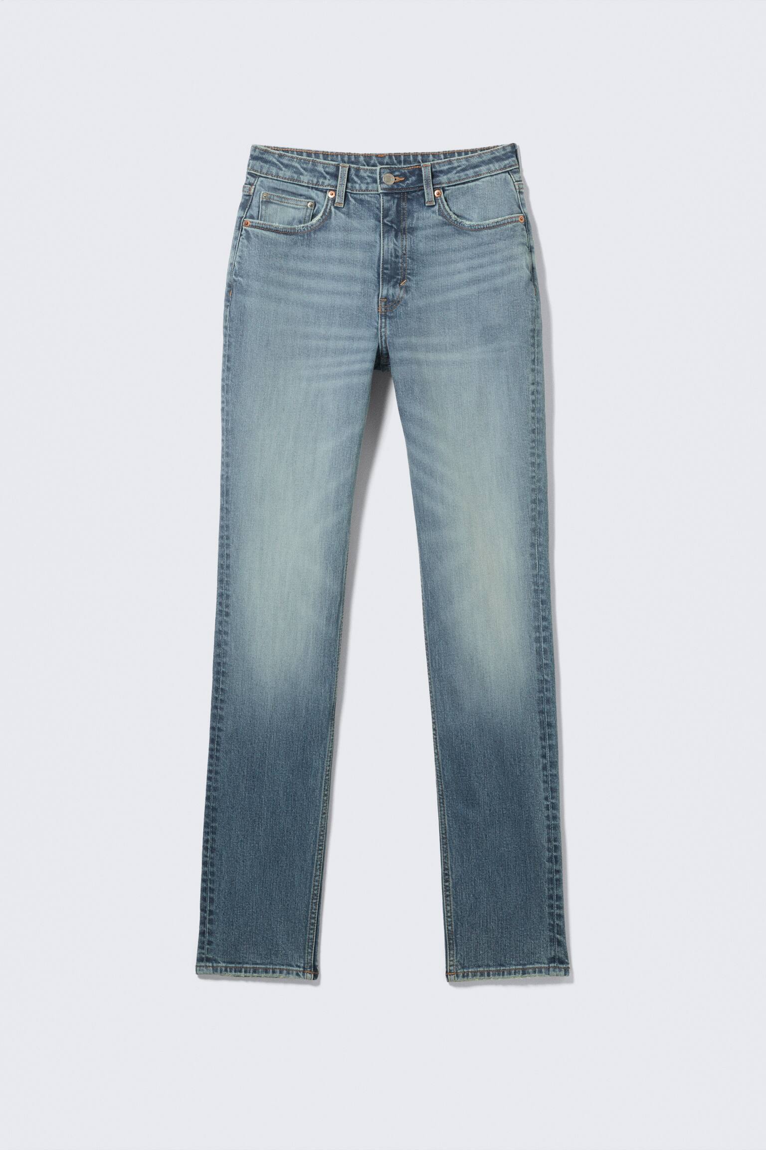 Vega Curve High Waisted Slim Leg Jeans - Blue Horses - Mittelblau/Blue Hymn - Mittelblau - 2