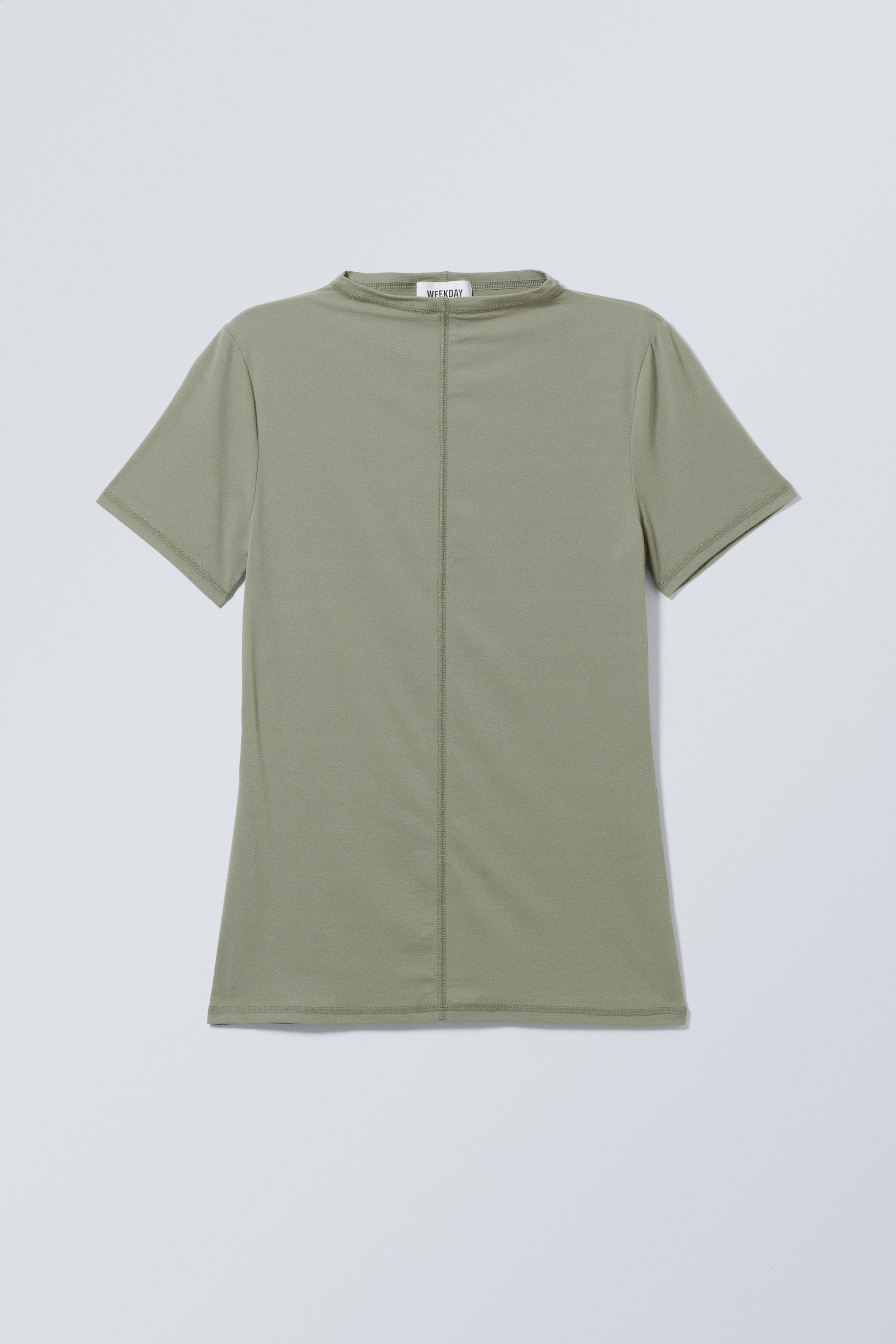 Oberteil mit Stehkragen Jen - Kurzarm - Normale Länge - Khaki 