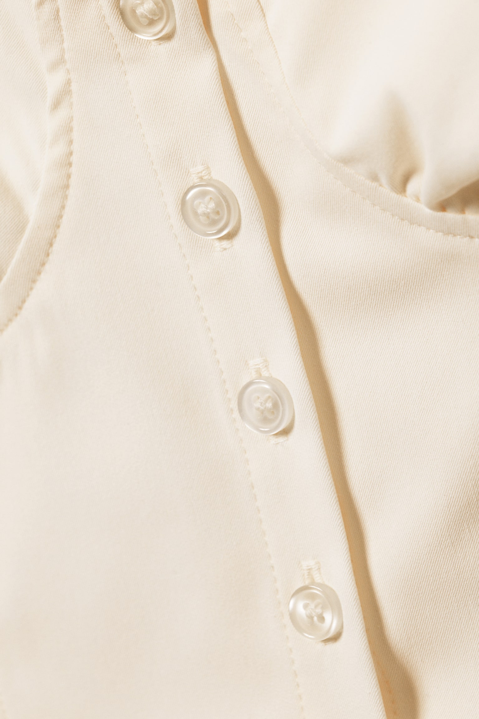 Top aderente con corsetto - Bianco sporco - 3