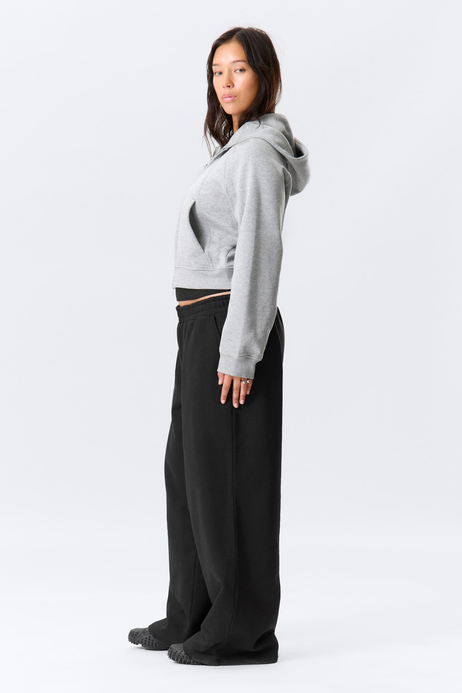 Loose Long Heavyweight Sweatpants - Black/Tmavohnedá/Vypraná tmavosivá/Grey Melange/Tmavomodrá/šedá - 4