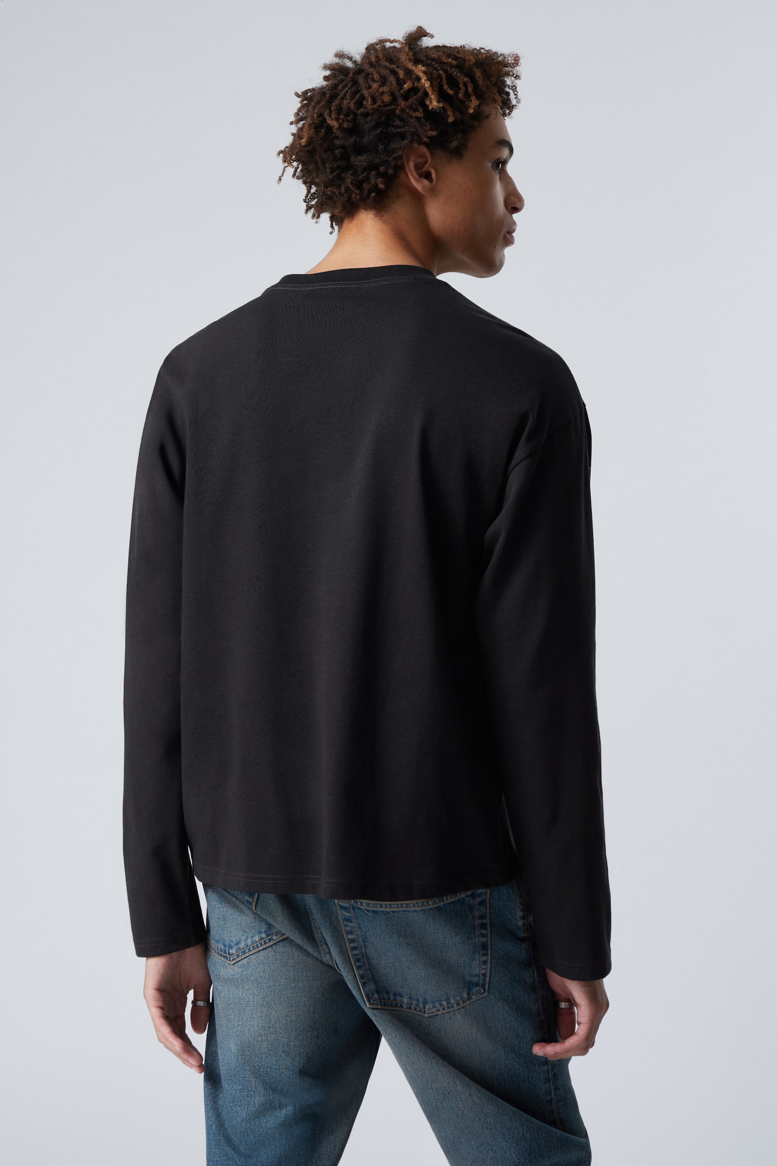 Great Boxy Long Sleeve T-shirt - Black/Dark Mole/White - 3