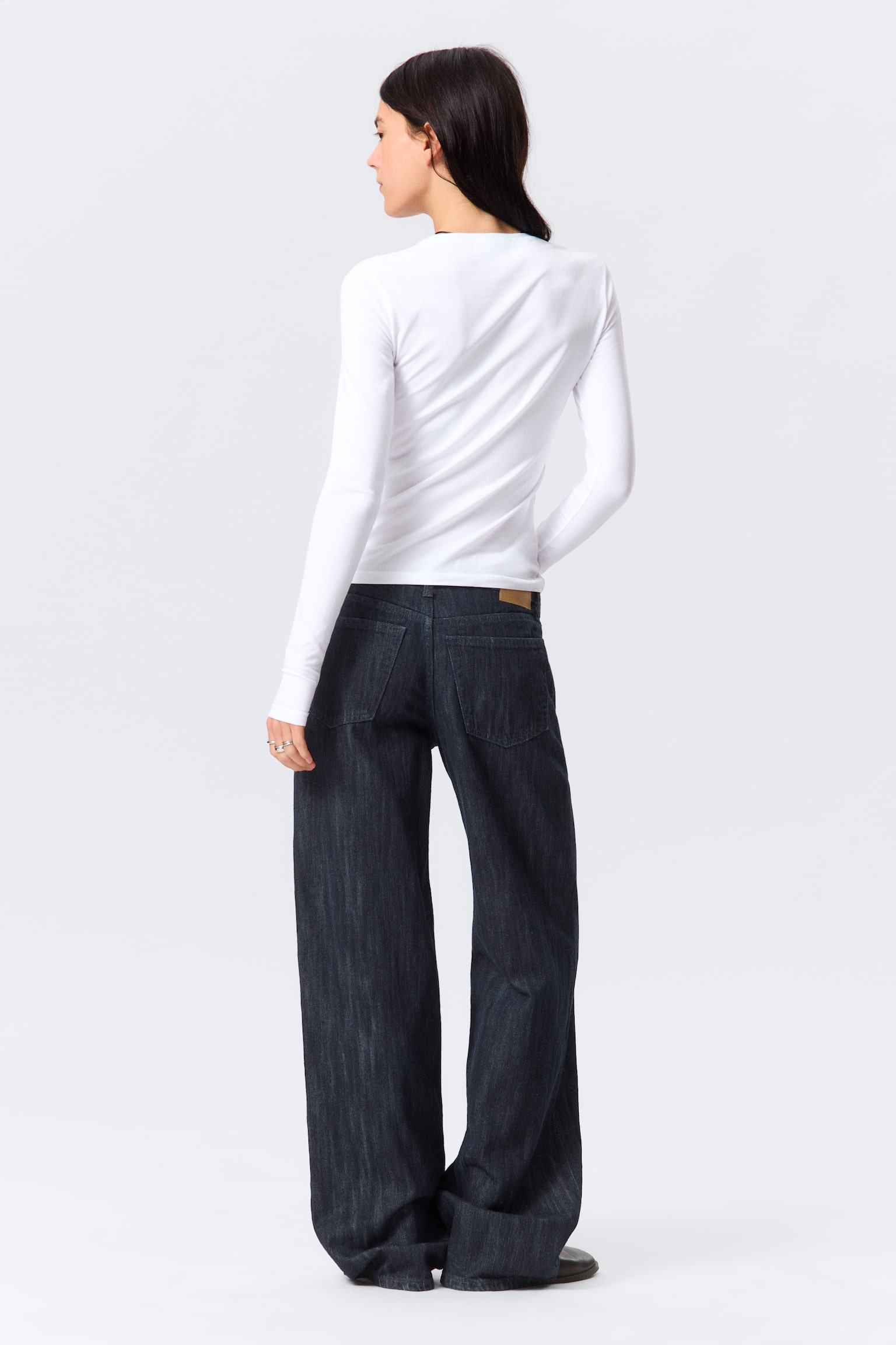 Maglia a maniche lunghe con vestibilità slim - White/Marrone scuro/Viola scuro/Nero/Verde kaki scuro - 3