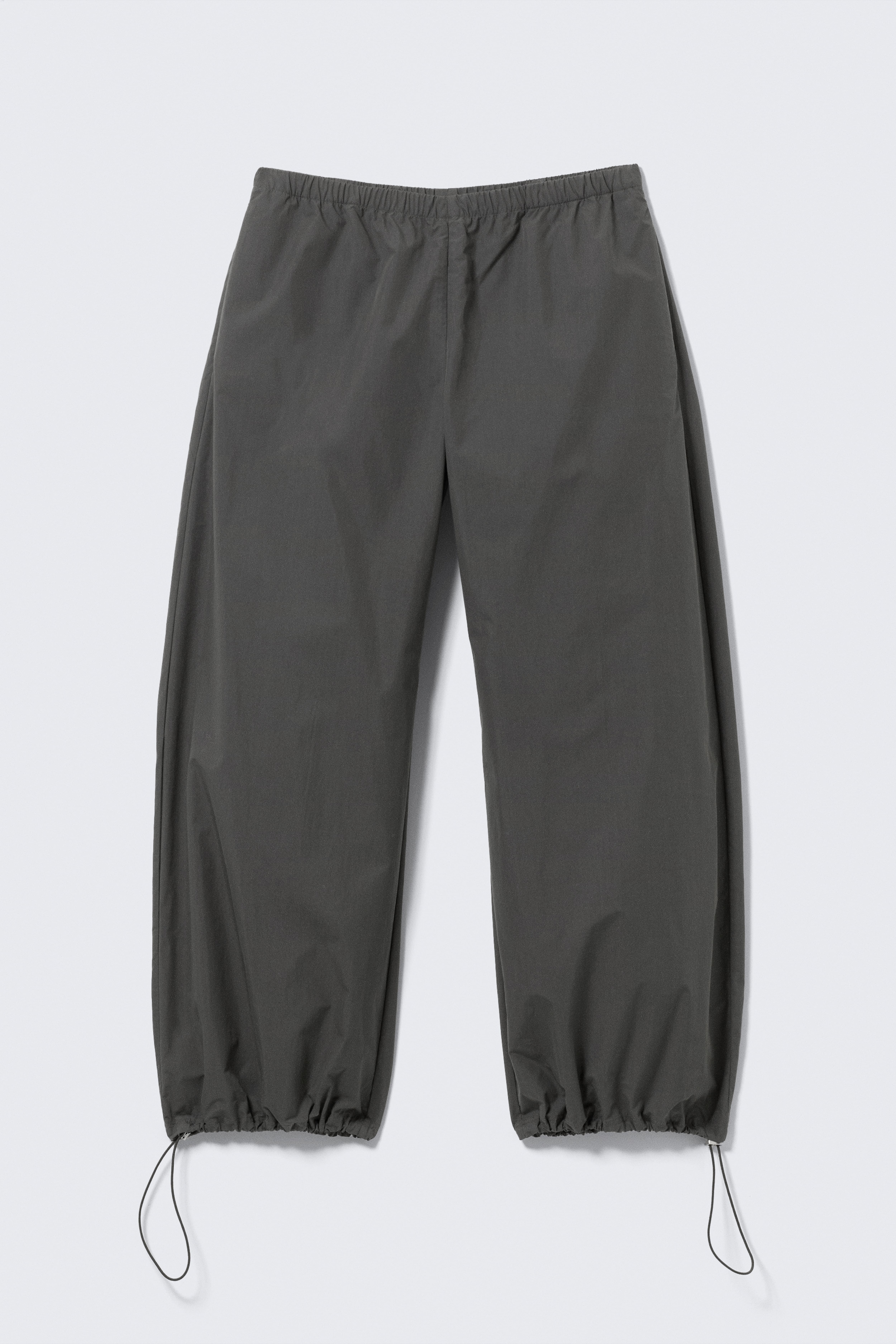 Pantaloni sportivi a gamba larga e vita bassa - Grigio scuro