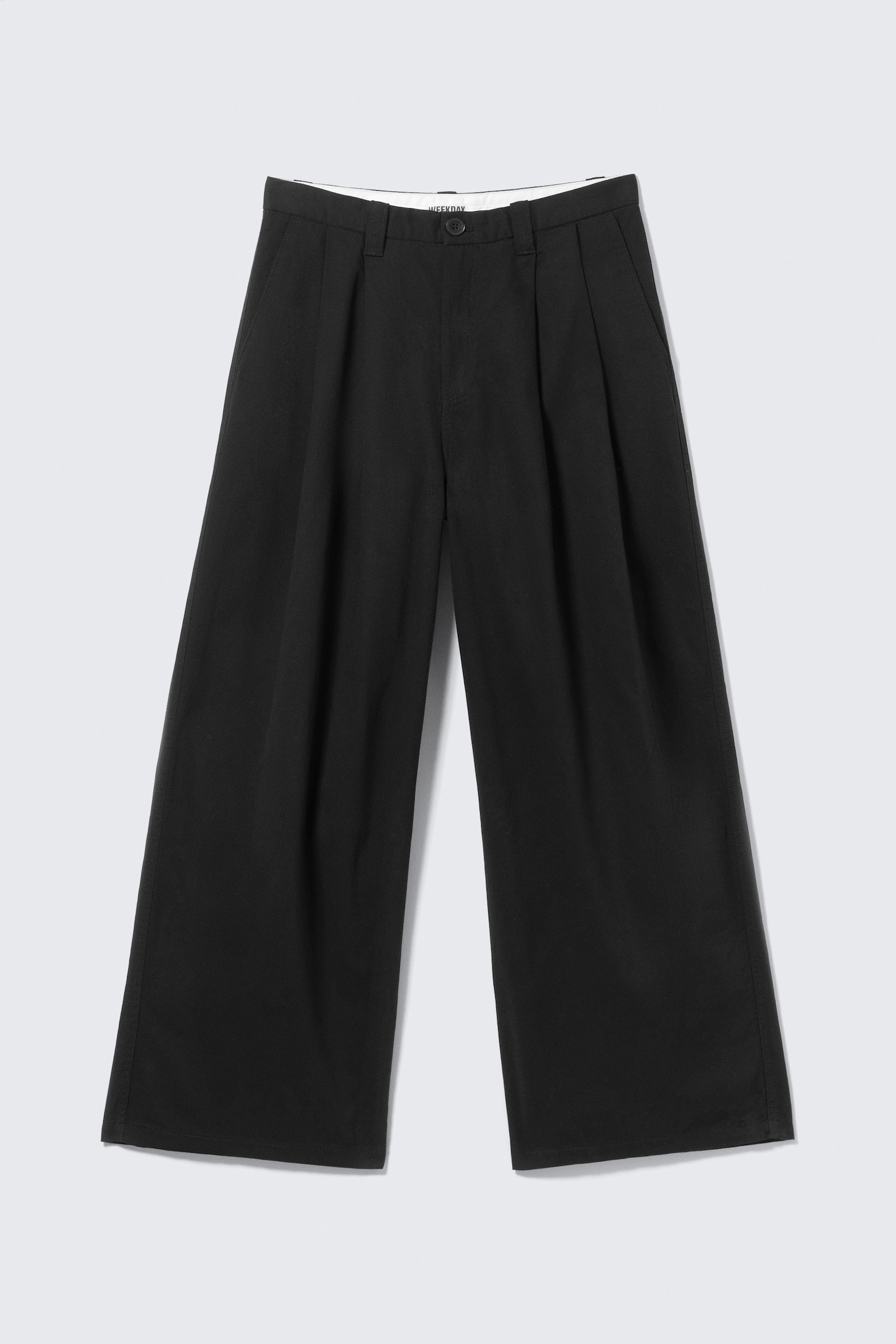 Chino Otis cu pliuri, din bumbac twill lejer - Negru/Light Beige/Gri închis - 1