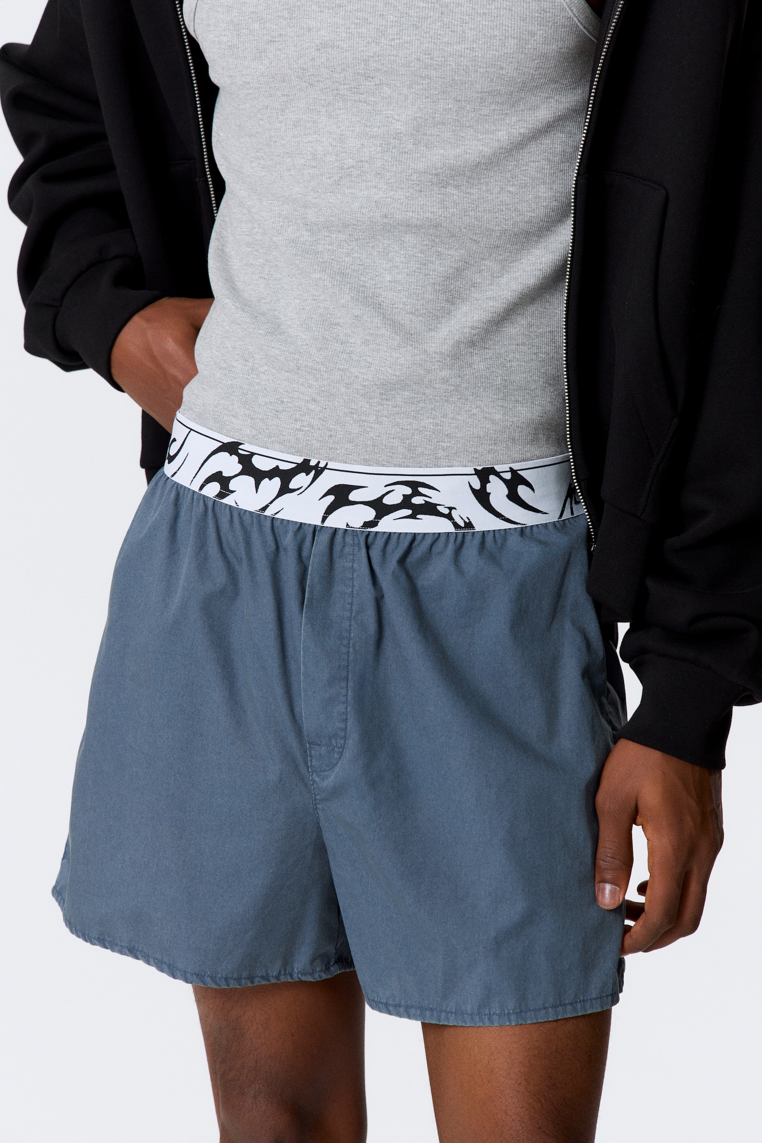 Boxer pigiama - Blu scuro lavato/Bianco - Righe blu - 7