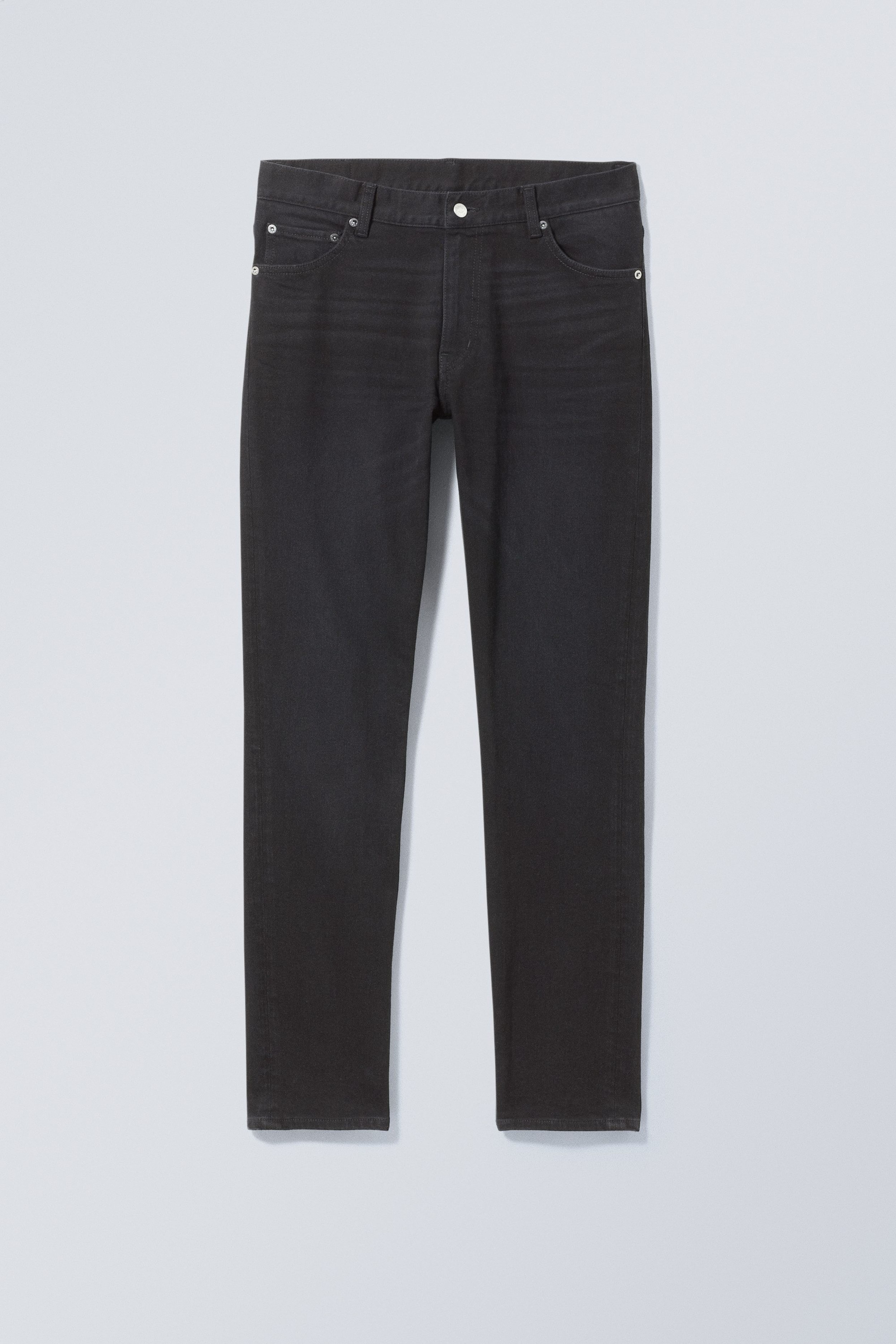 Sunday Mid Waist Slim Tapered Leg Jeans - Almost Black - Schwarz/Thunder Blau - Mittelblau