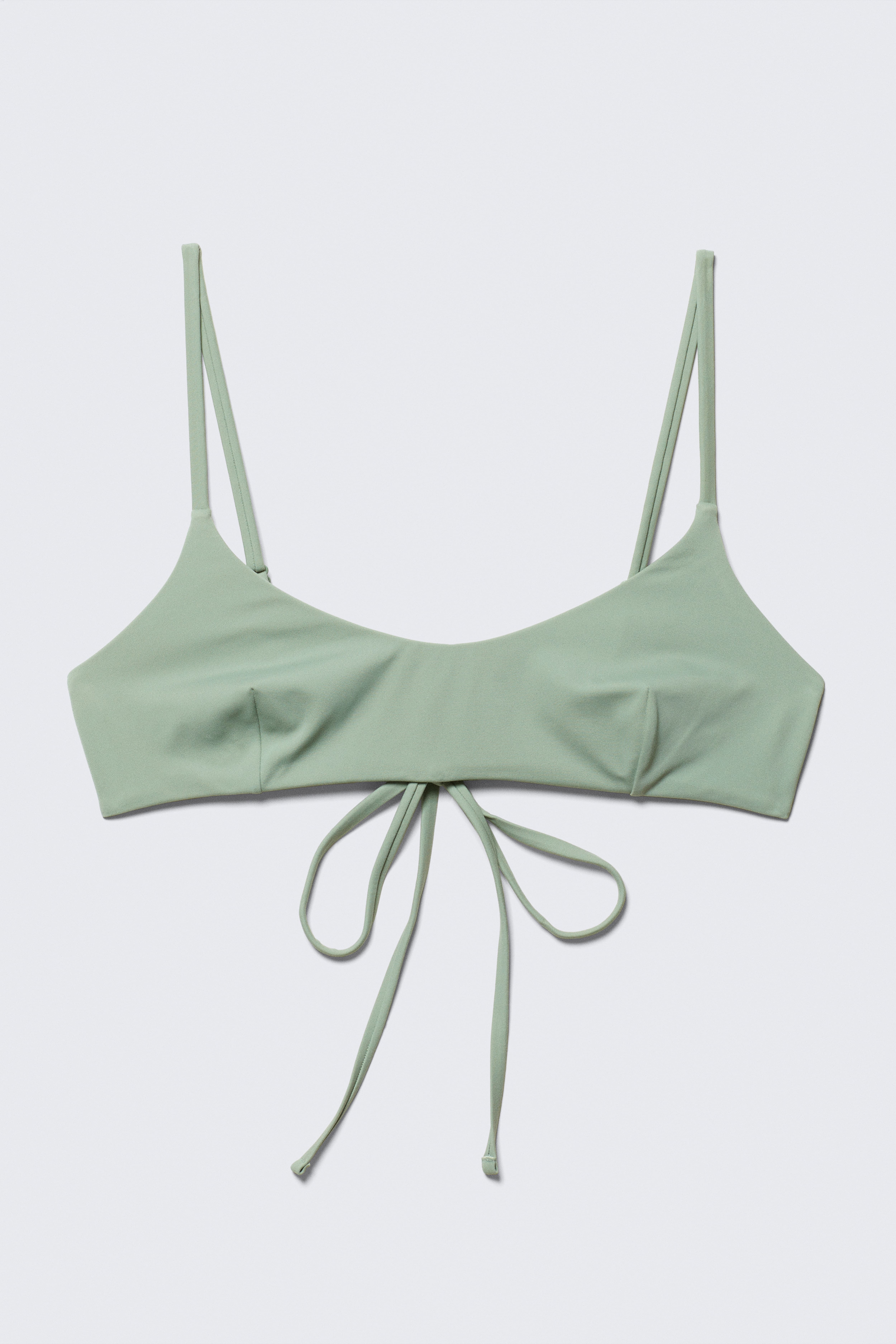 Haut de bikini lanières - Vert clair/Noir