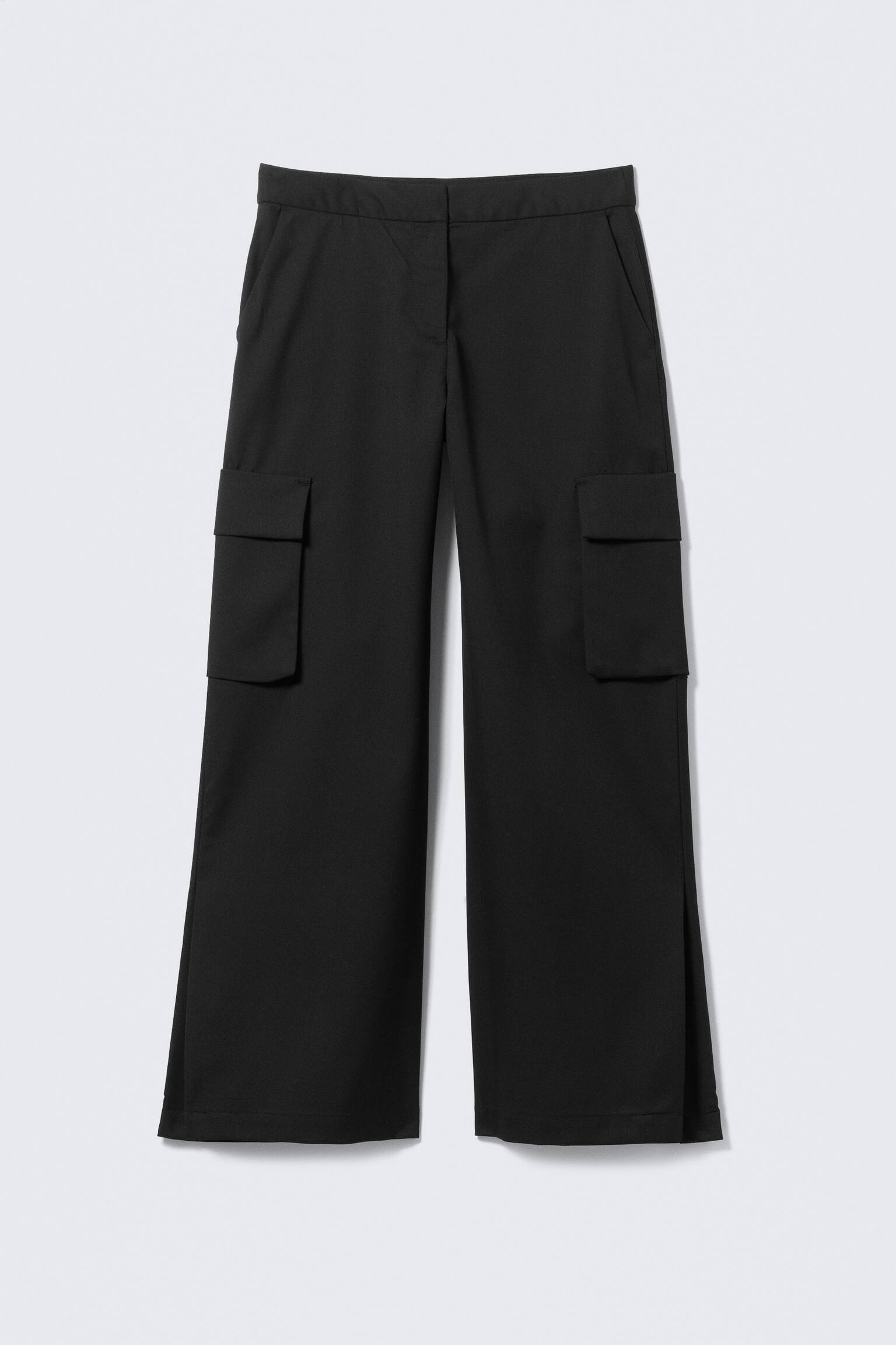 Cargobroek met lage taille - Zwart - 2