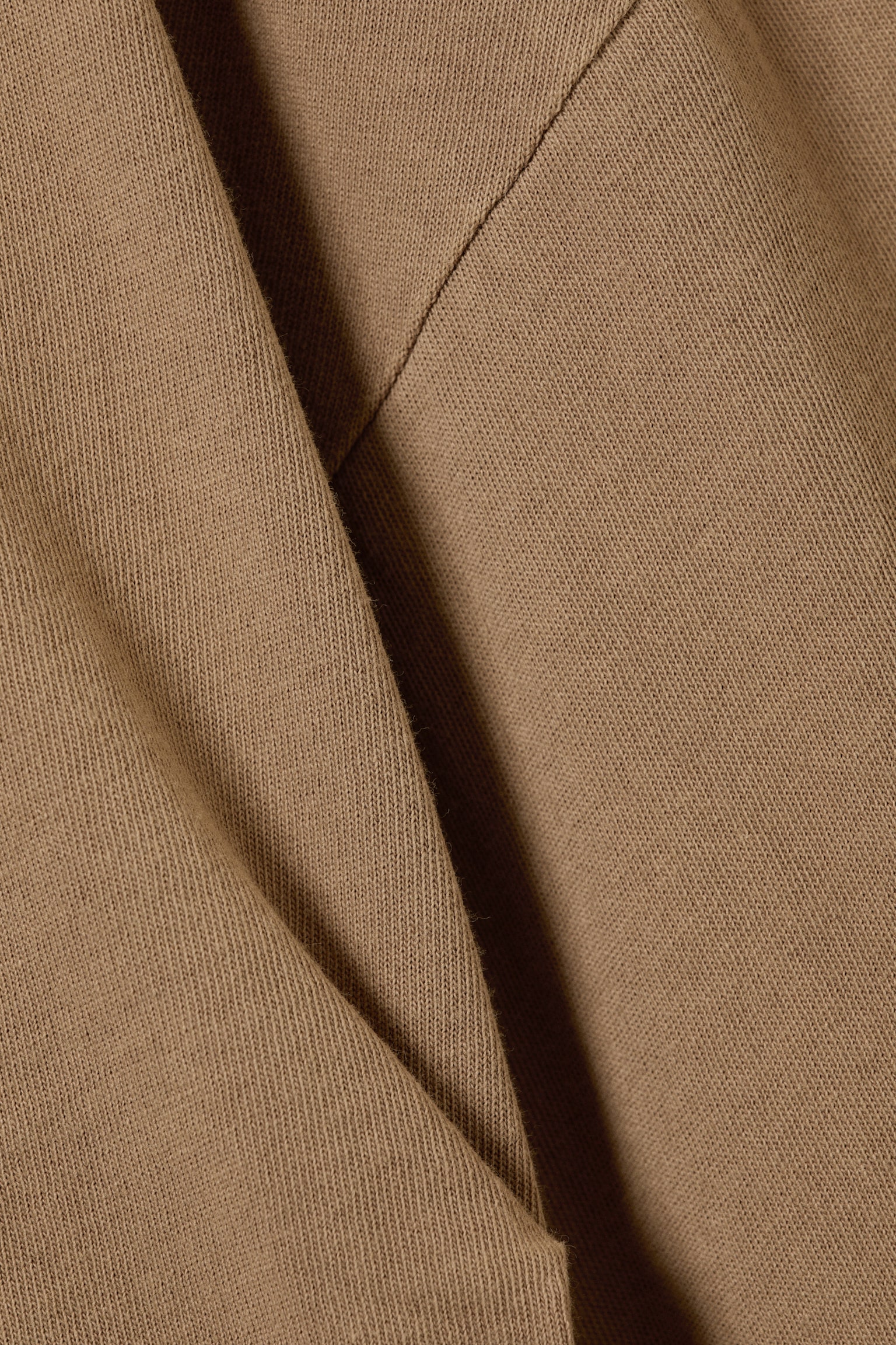 Geplooide top met lange mouwen - Donkerbeige - 4