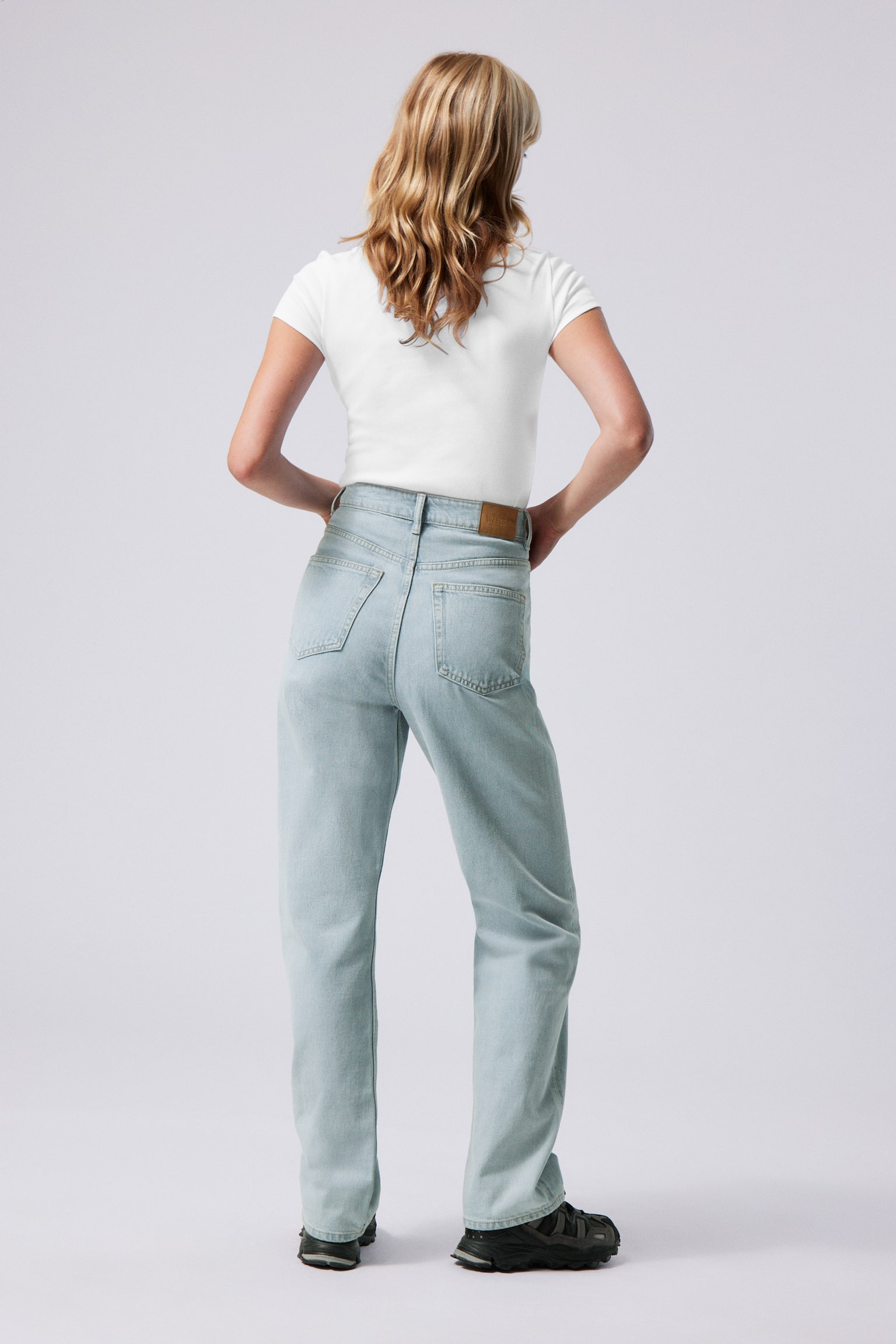 Rowe Super High Waisted Regular Straight Leg Jeans - Opulent Blue - Light Blue/90s Blue - Medium Blue/Compact Blue - Dark Blue/Iron Blue - Medium Blue/Sapphire Blue - Dark Blue/Echo Black - Black - 7