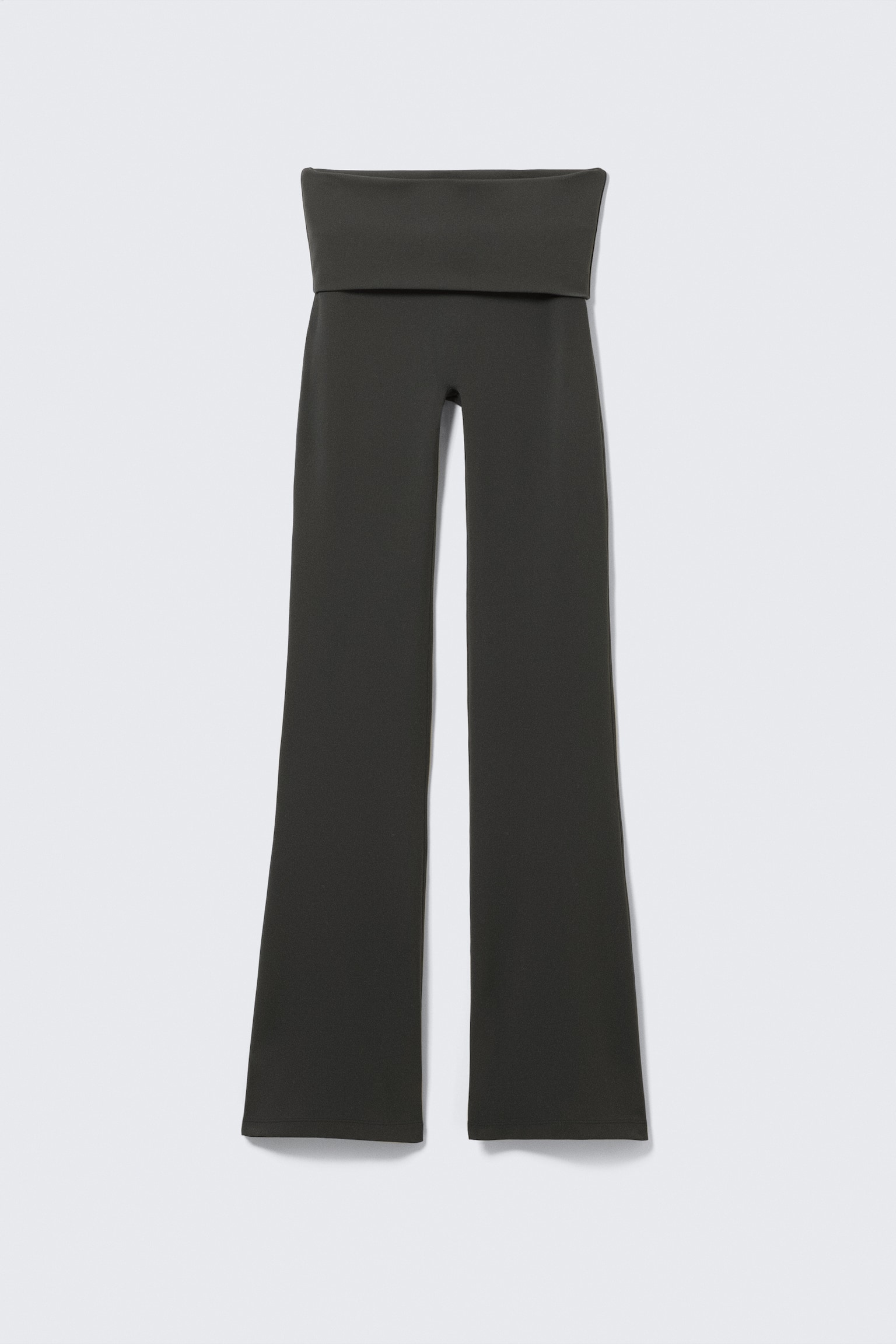 Yoga-Leggings mit umgeschlagener Taille - Dunkelgrau/Weiß/Schwarz/Helles Staubgrau/Dunkelbraun/Dunkelbraun/Dunkles Khakigrün - 2