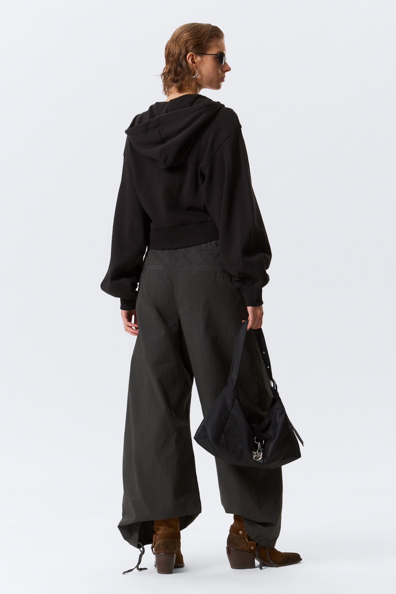 Pantalone baggy in ripstop - Grigio scuro/Khaki scuro/Beige - 6