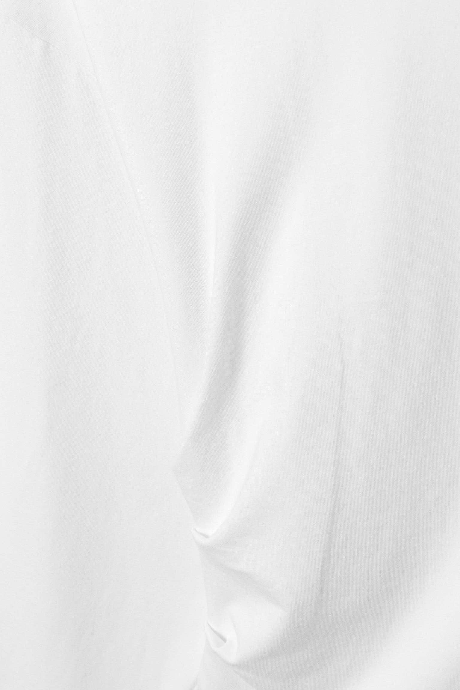T-shirt a maniche lunghe con arricciature - Bianco/Grigio mélange a righe - 3