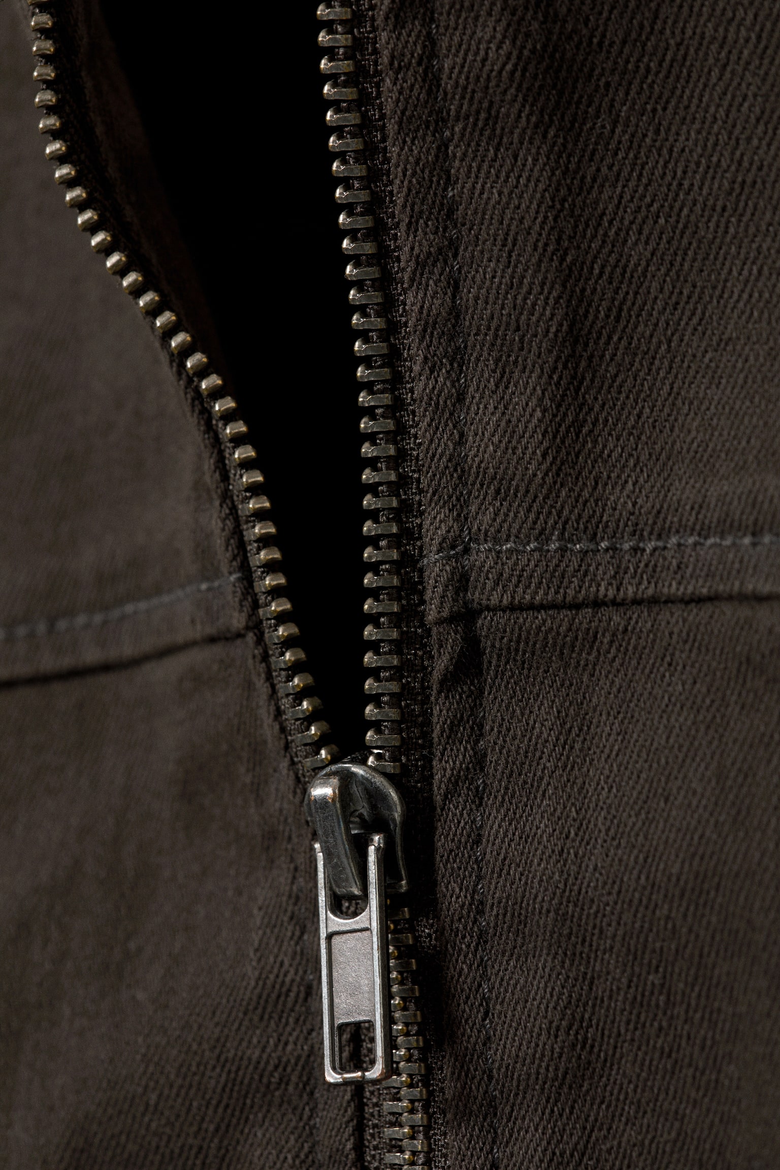 Giacca GENEVIEVE SLIM in cotone con cerniera - Grigio scuro/Grigio scuro - 5