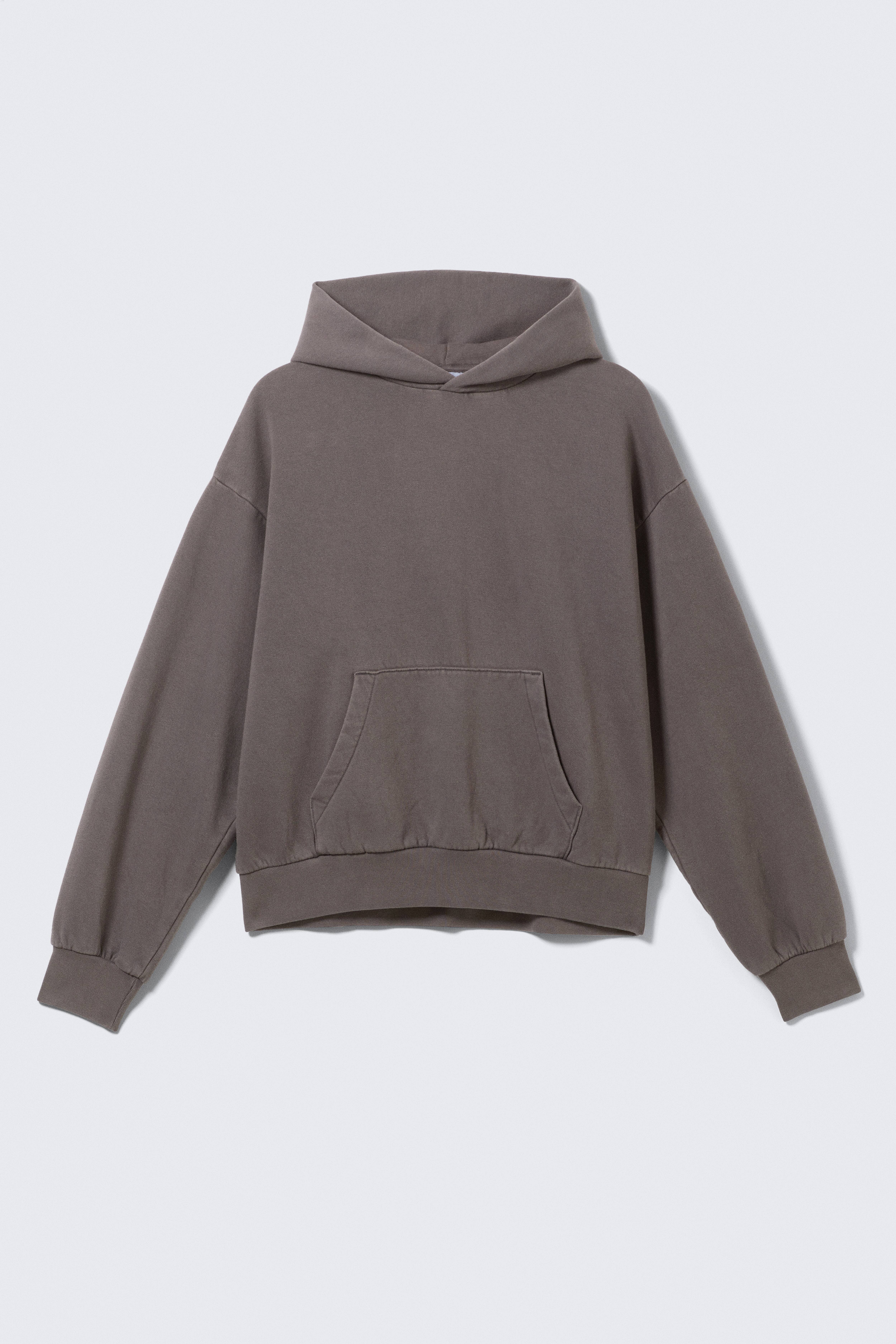 Hoodie Loose Fit - Washed Dark Brown/Nero/Grigio mélange/Viola