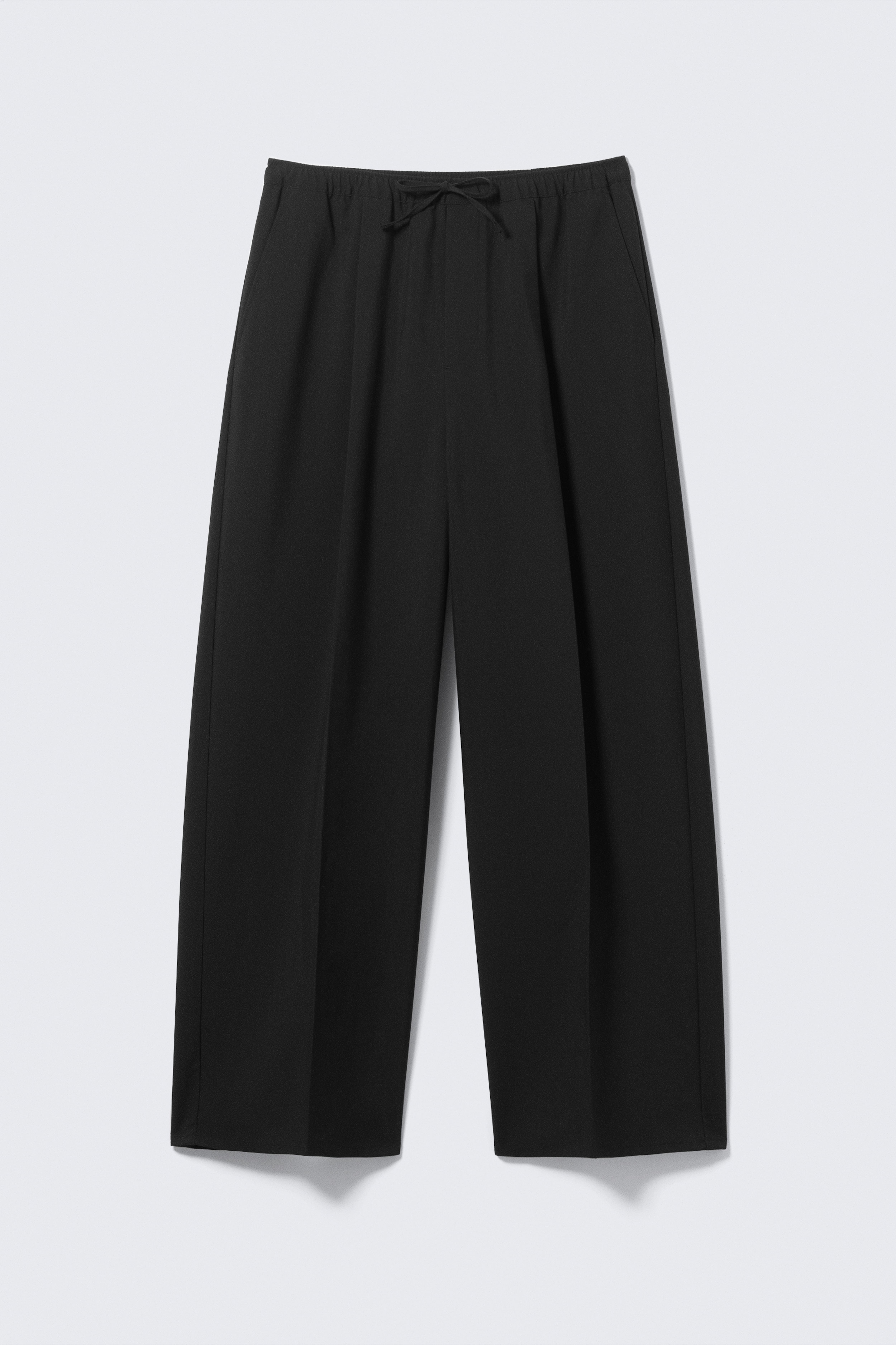 Oversized kostuumpantalon - Zwart/Beige