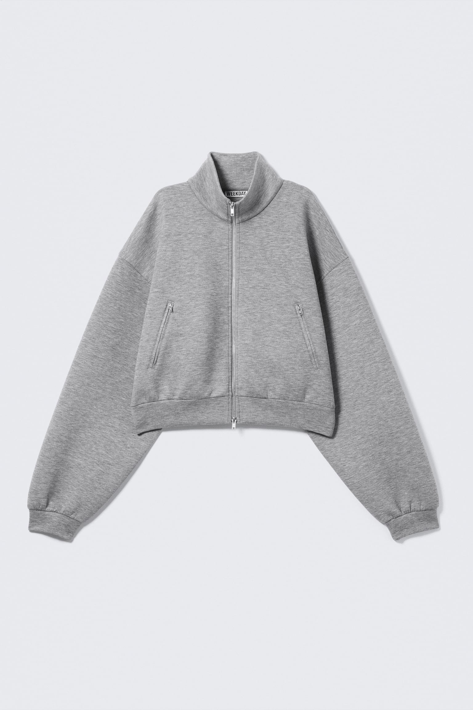 OVERSIZED SCUBA JACK MET RITS - Grijs gemêleerd - 2