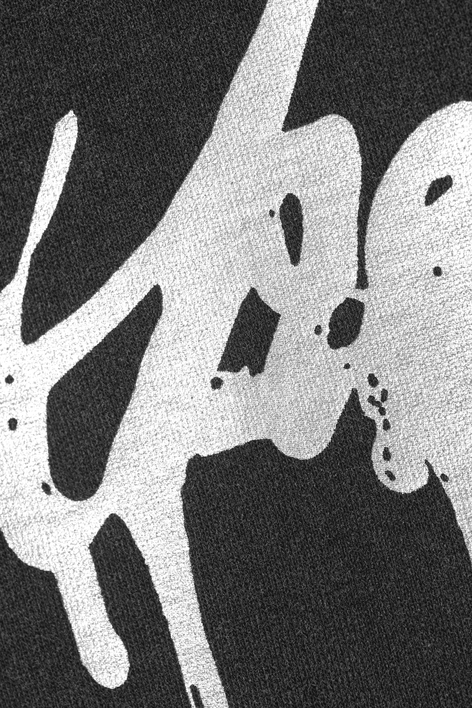 Bedrucktes kastiges T-Shirt - Schwarz - "Heartbeat"/White - Total Chaos/Weiß - Silbernes Robo-Gesicht/Weiß - "Dreams"/Schwarz - Heart of Energy/Helles Blau - Four Man Gang - 4