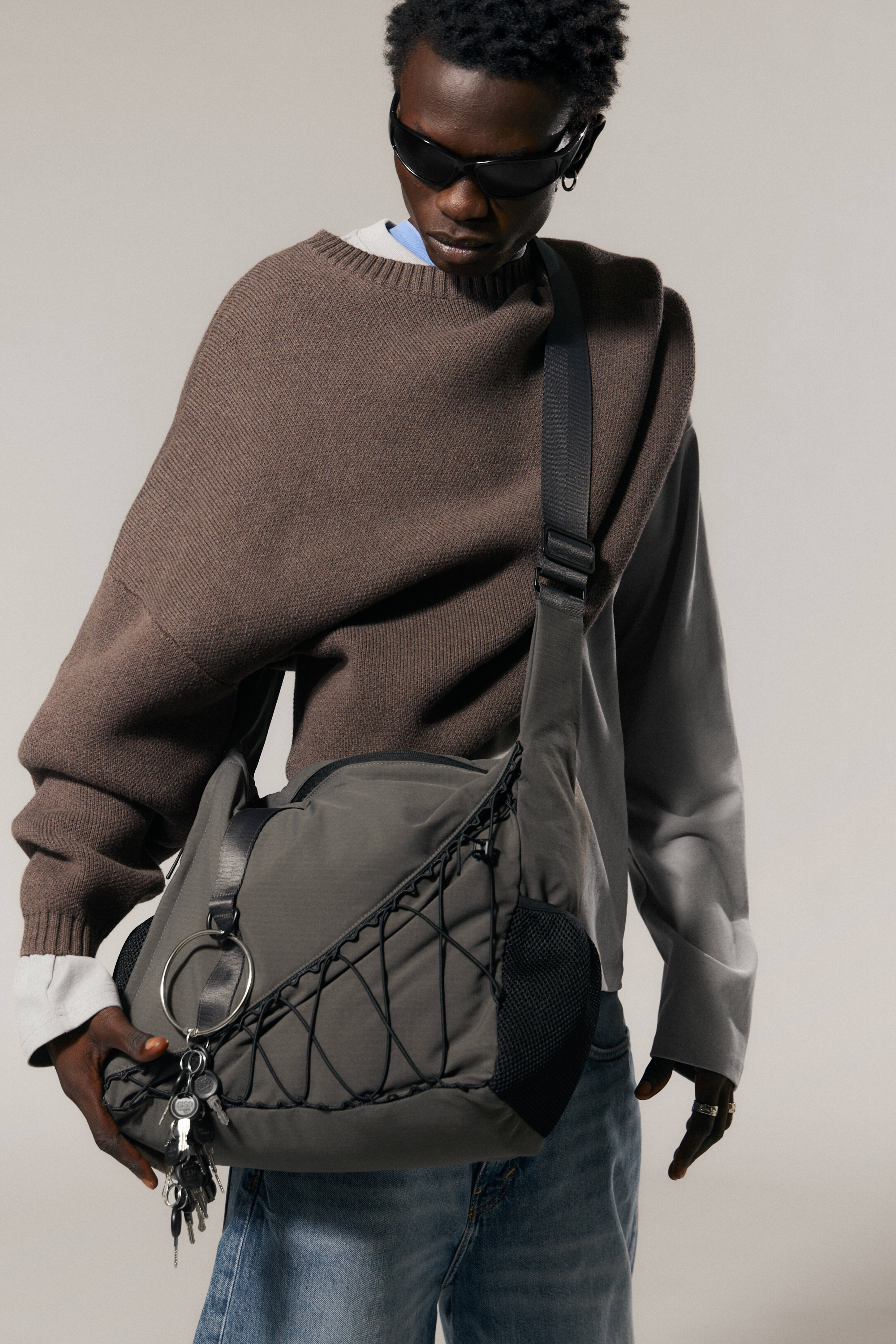 Praktische Crossbody-Bag - Dunkelgrau/Schwarz